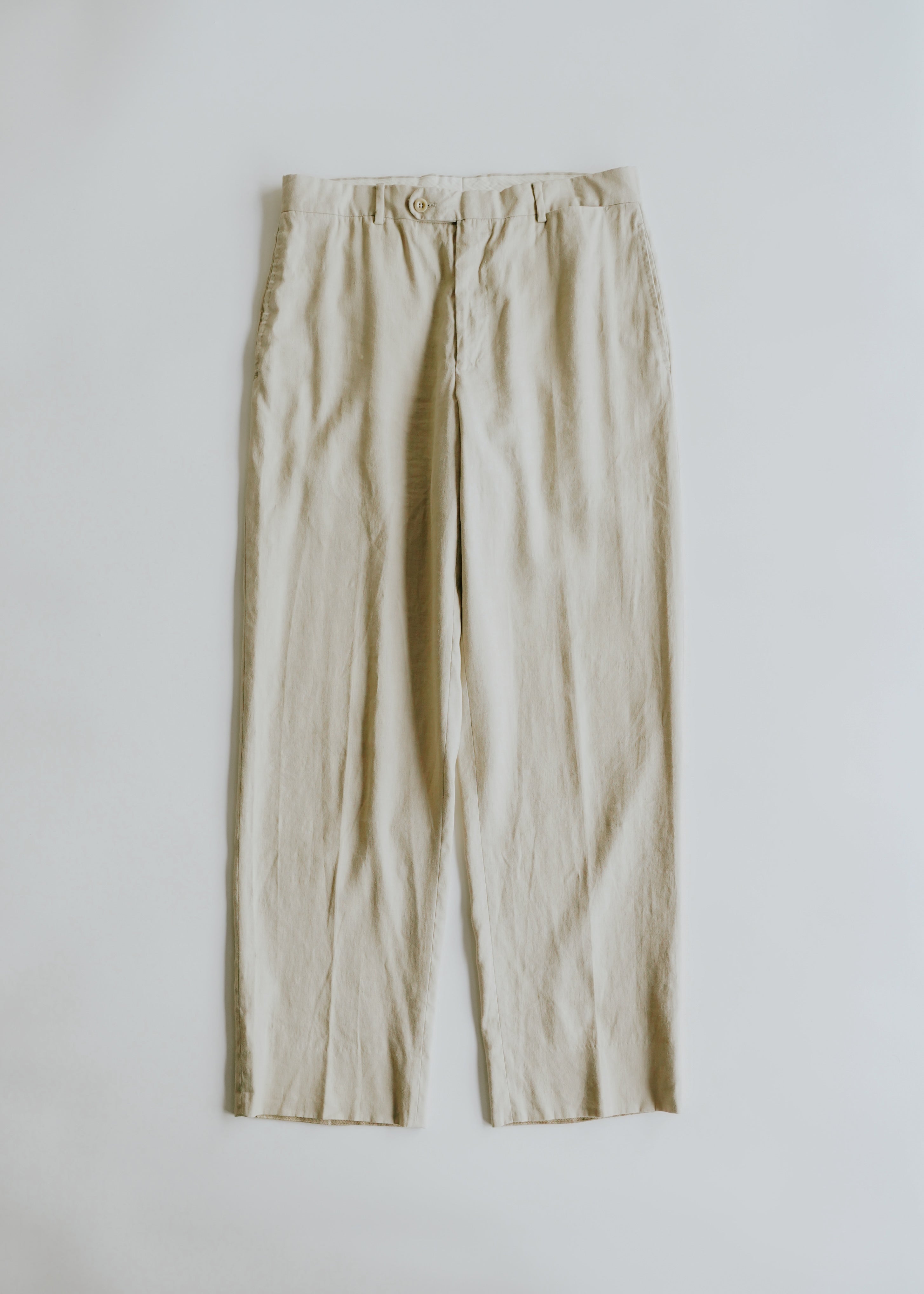 90-00's HERMÈS wide straight summer slacks