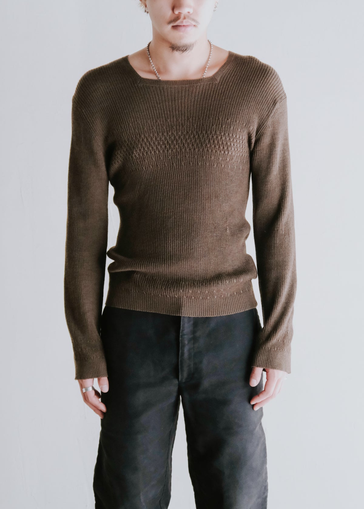 COMME des GARÇONS HOMME PLUS 98FW square neck knit