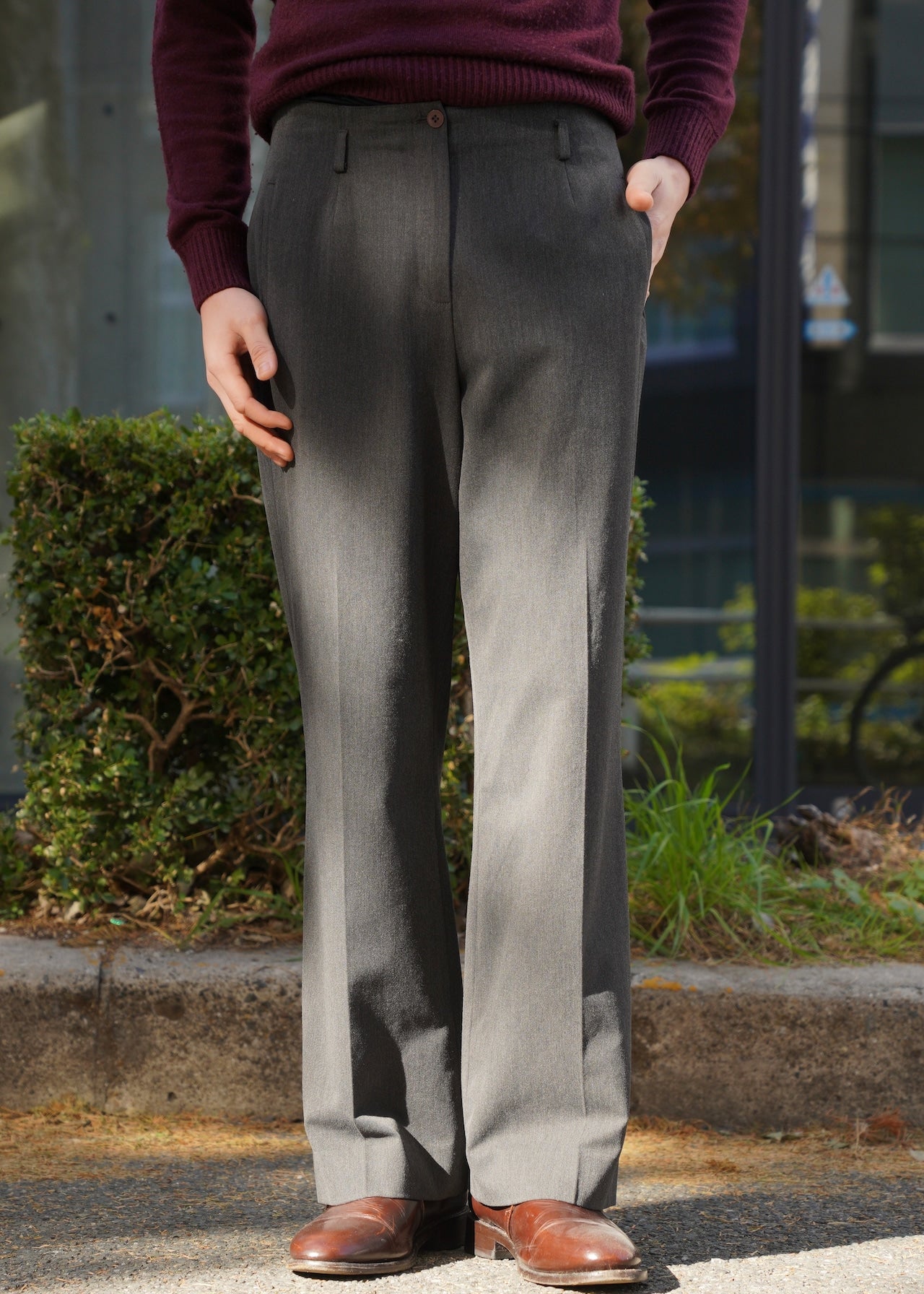 Center crease wide slacks