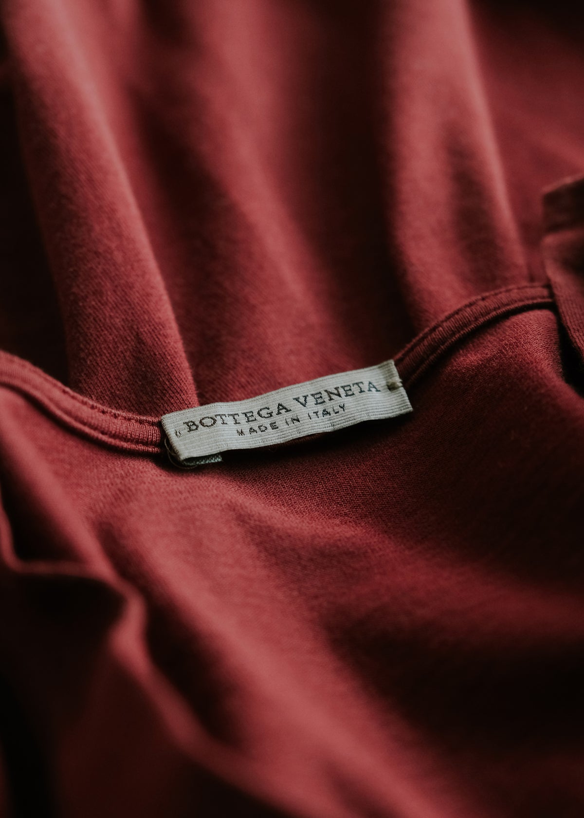 BOTTEGA VENETA 10SS deep V neck cotton long sleeves top