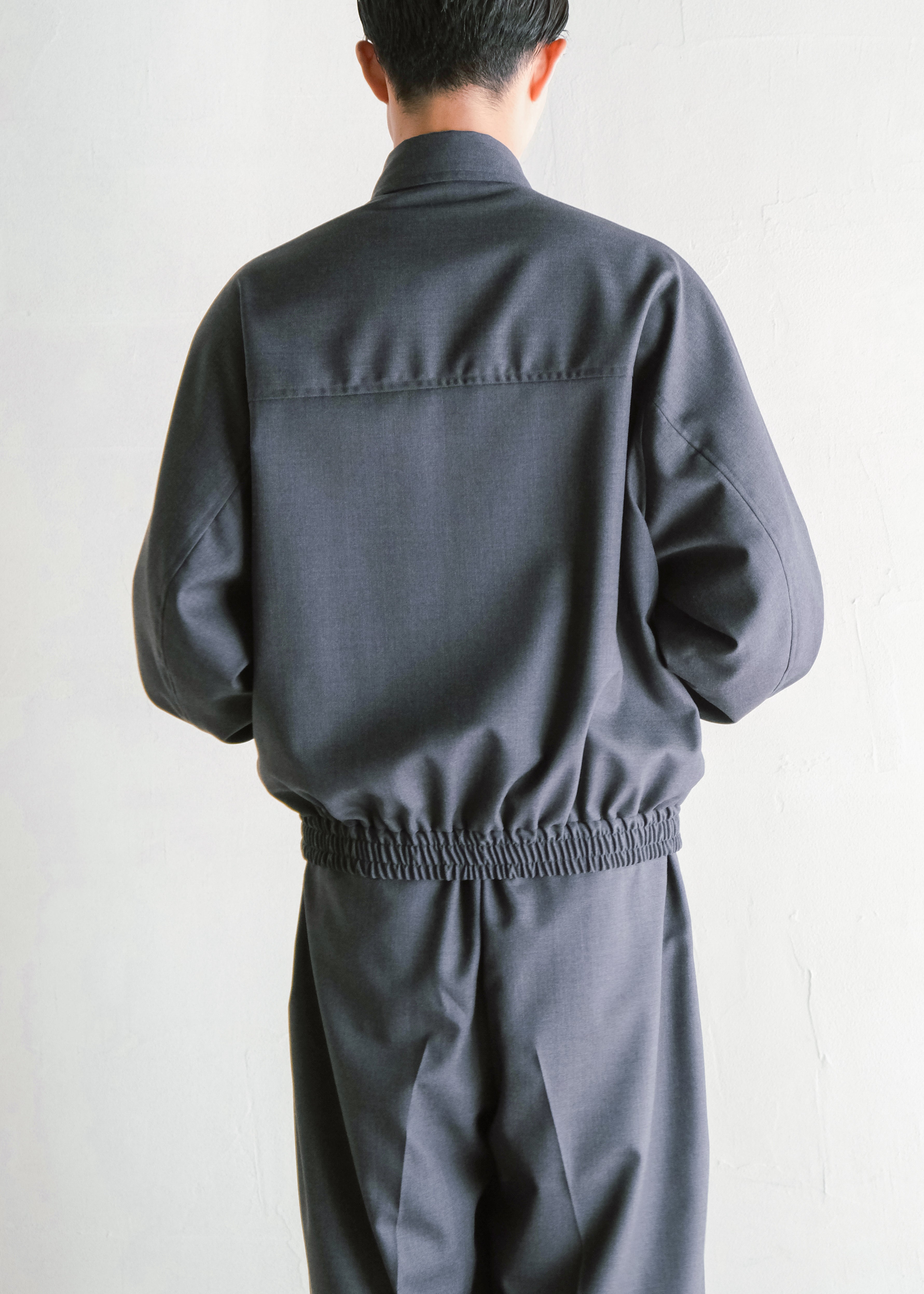 nonnotte 26AW Draping Big Yoke Raglan Drizzler Jacket / Charcoal Top