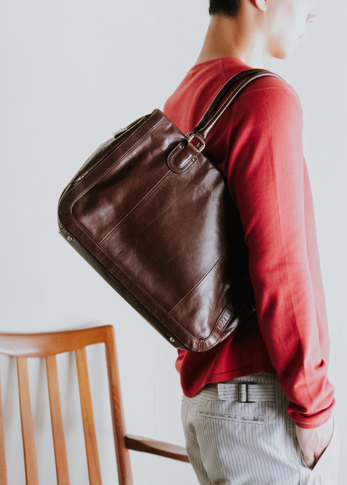 00-10's agnes b. VOYAGE leather duffel bag