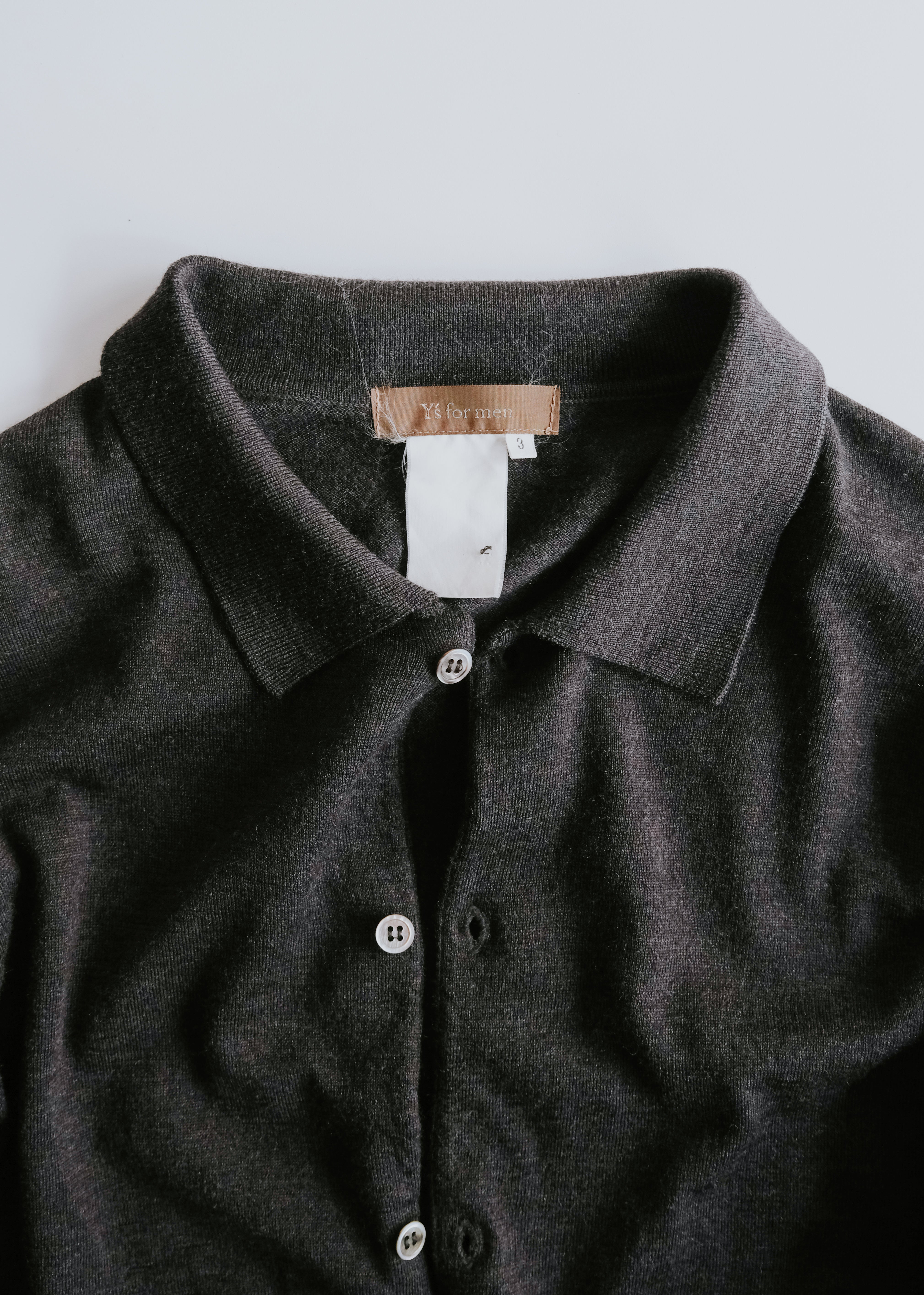 90-00's Y's for men collar knit cardigan