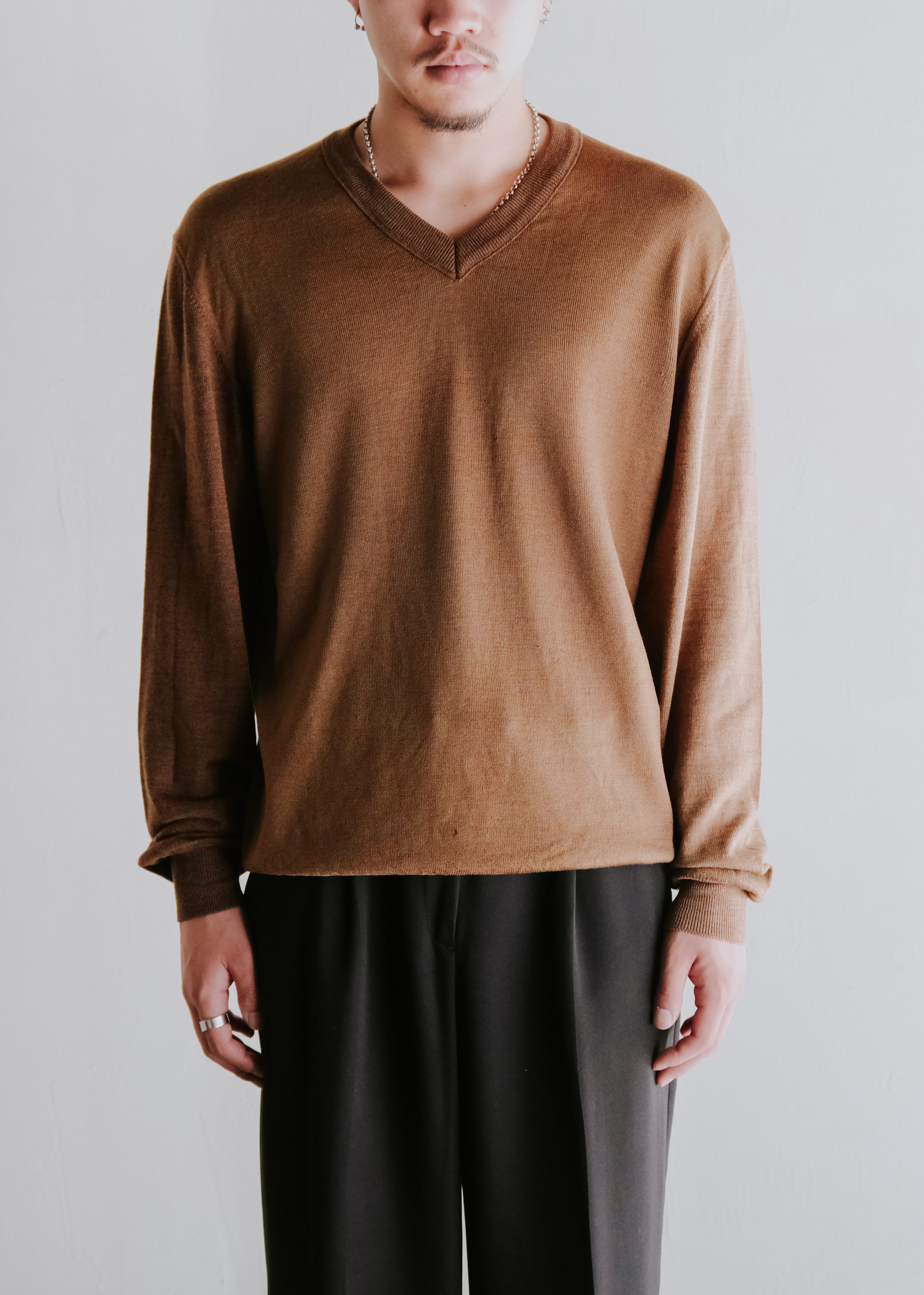 Martin Margiela 06AW tri-color v neck knit