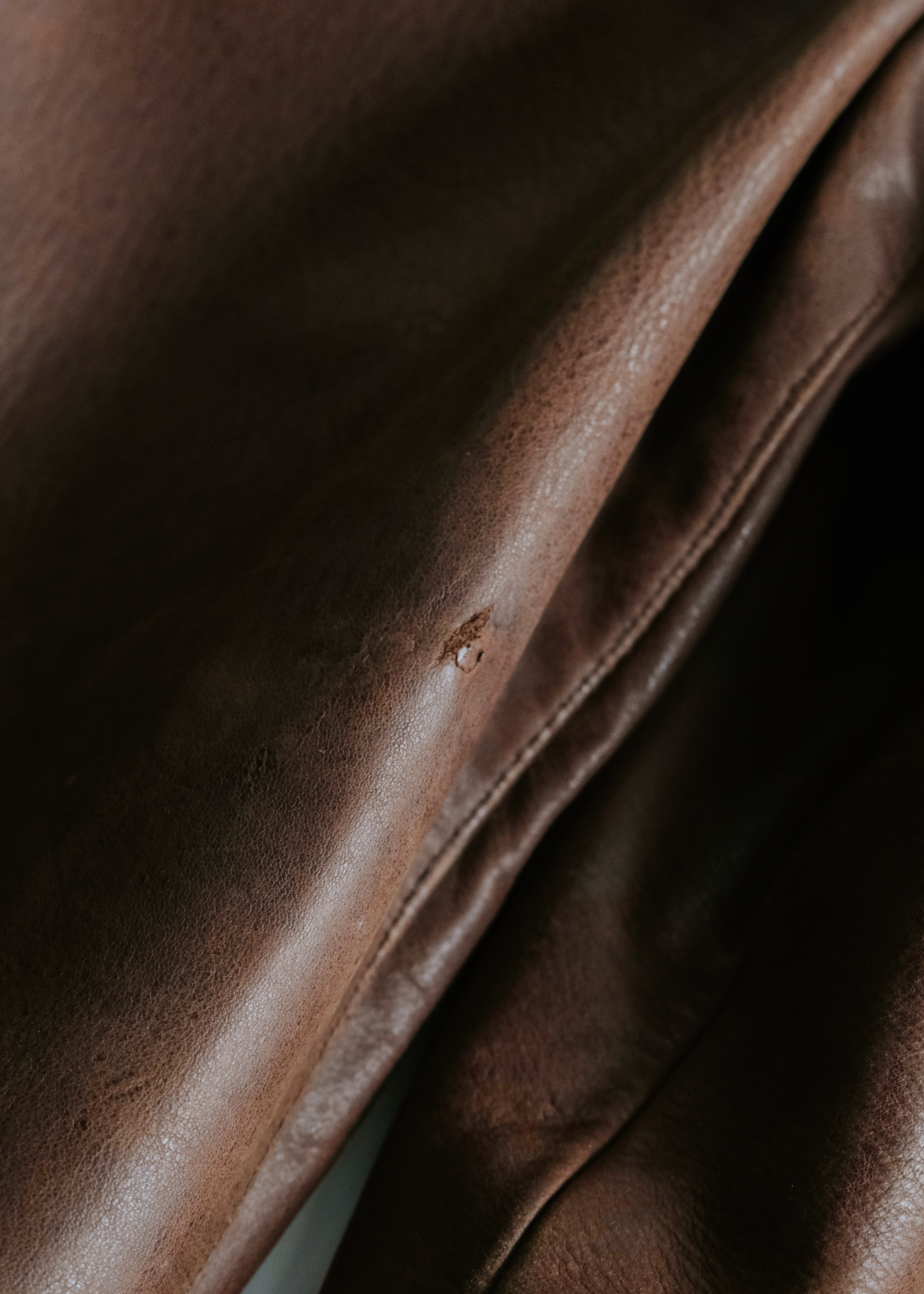 90's A.P.C. cow leather zip up jacket