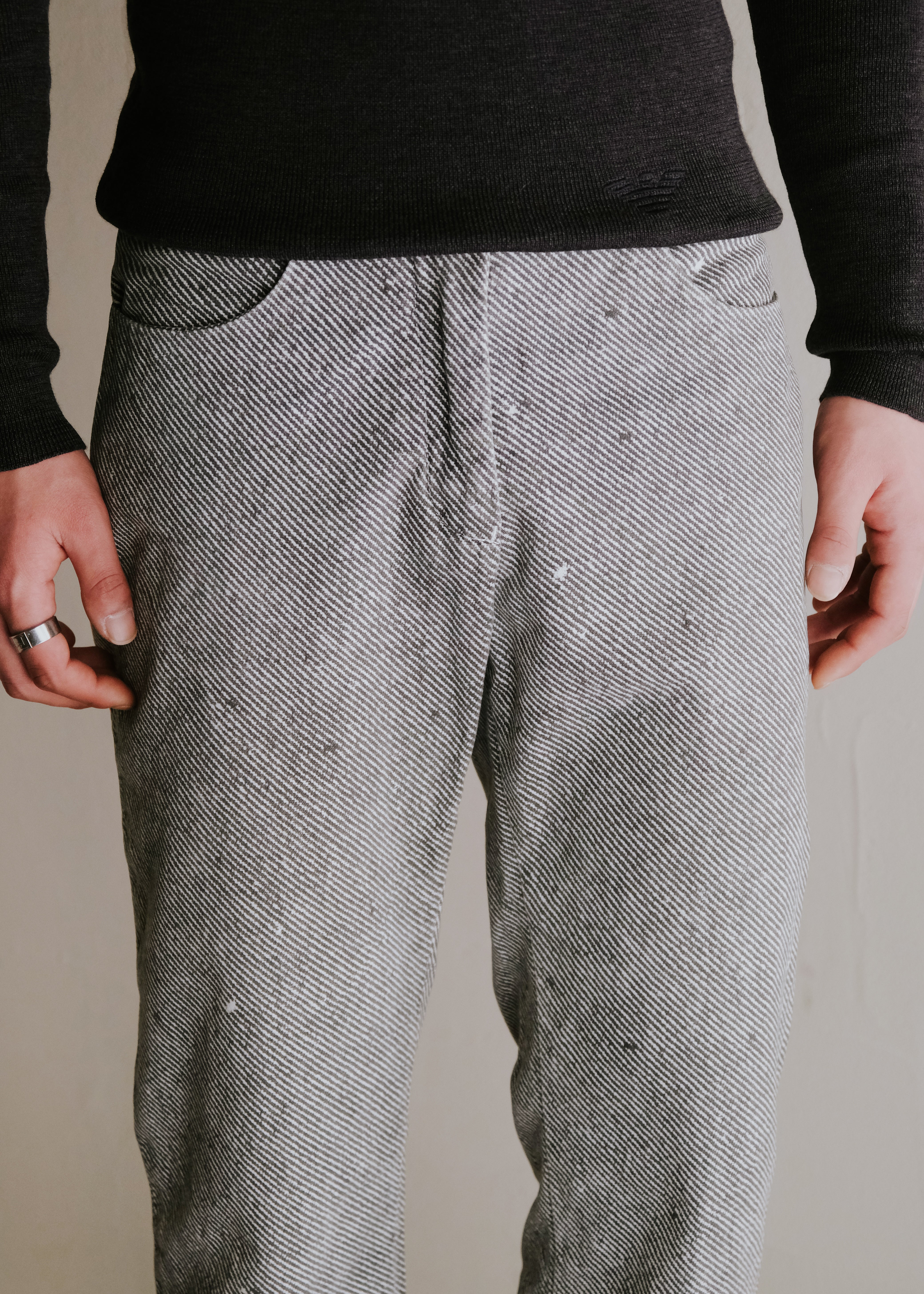【10 Corso Como】Martin Margiela ⑥ 04SS slim stripe bootcut cotton trousers