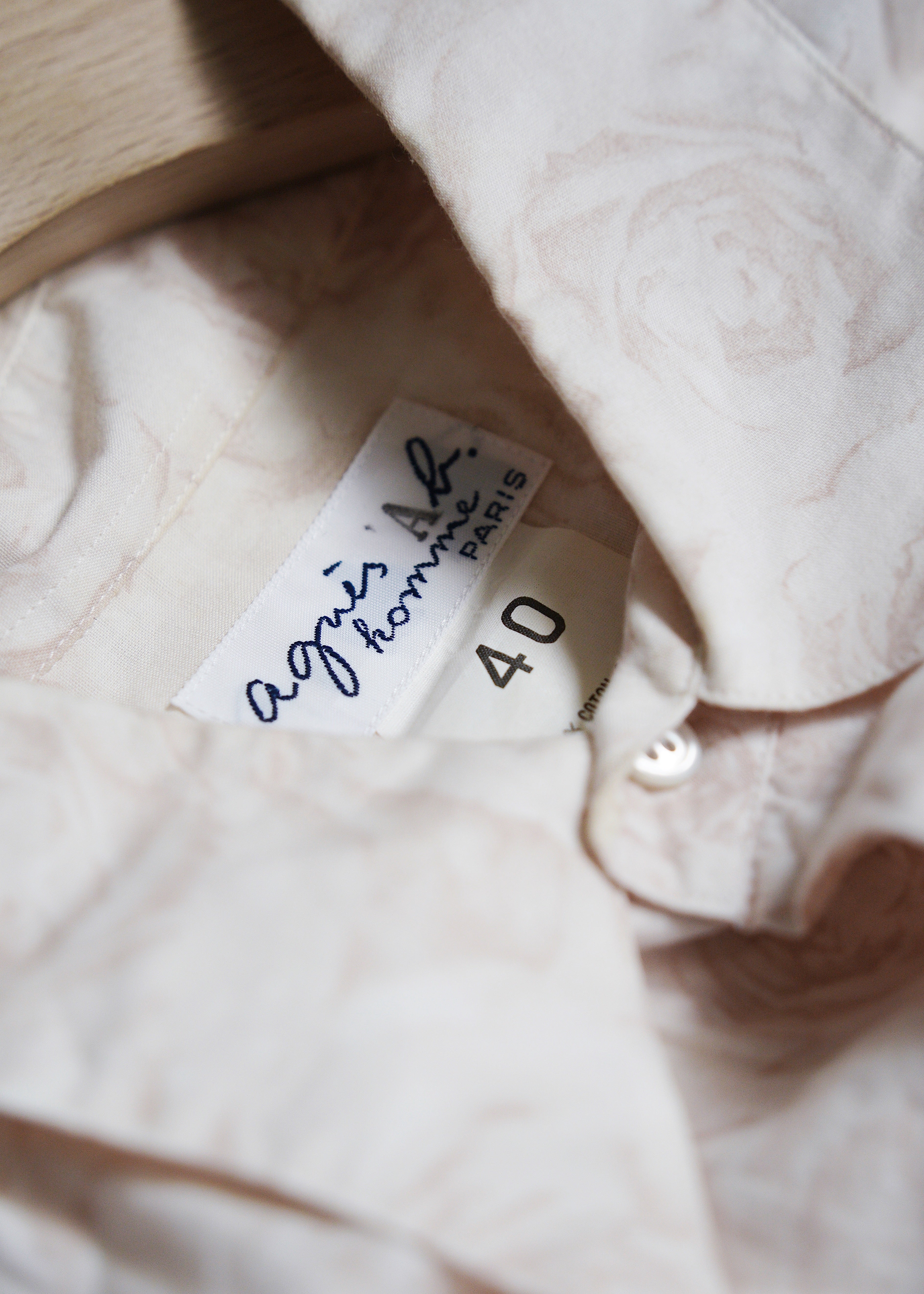 00's agnes b. homme floral pattern regular collar shirt