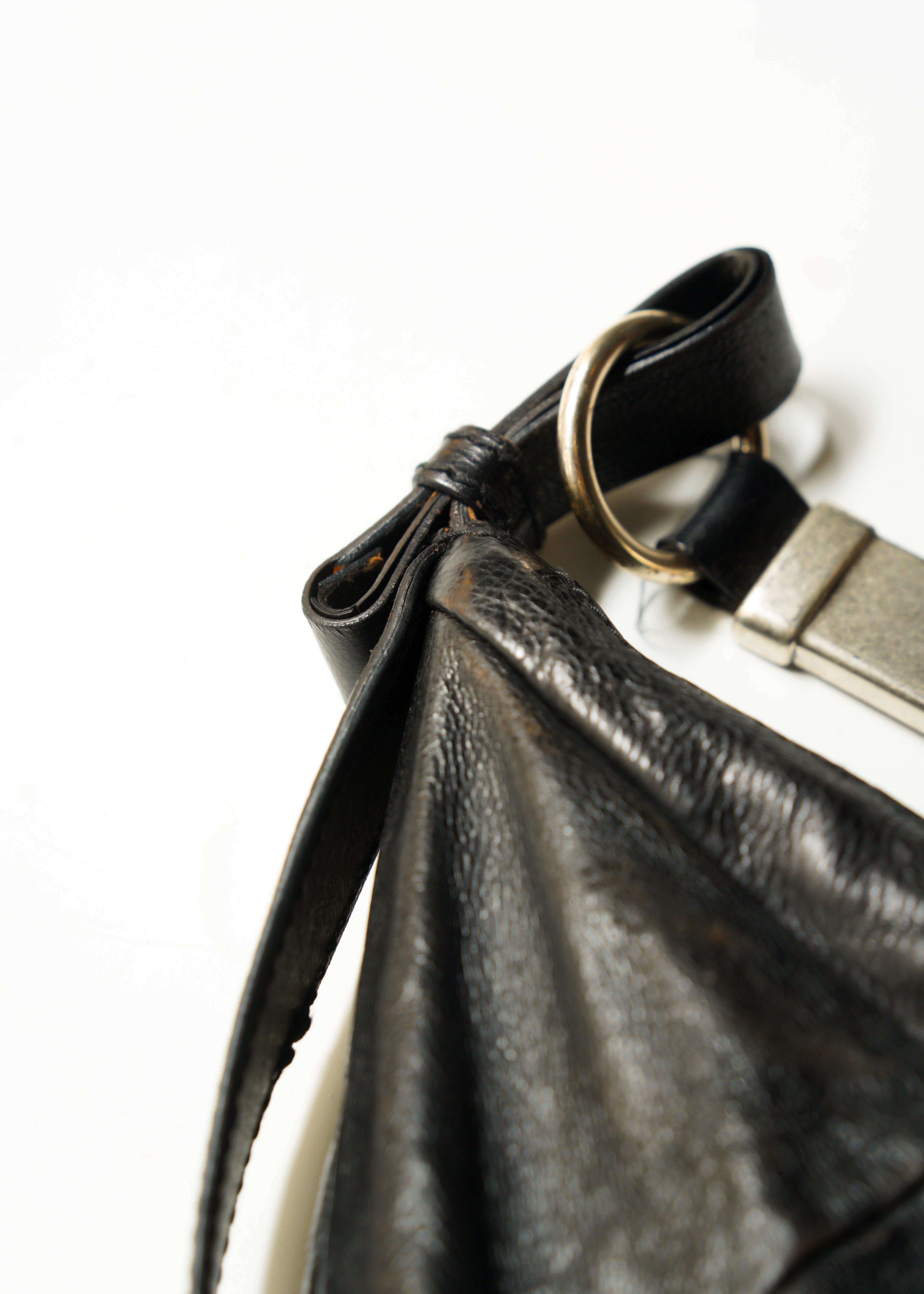 Yves saint laurent rive gauche 02 AW leather hobo bag