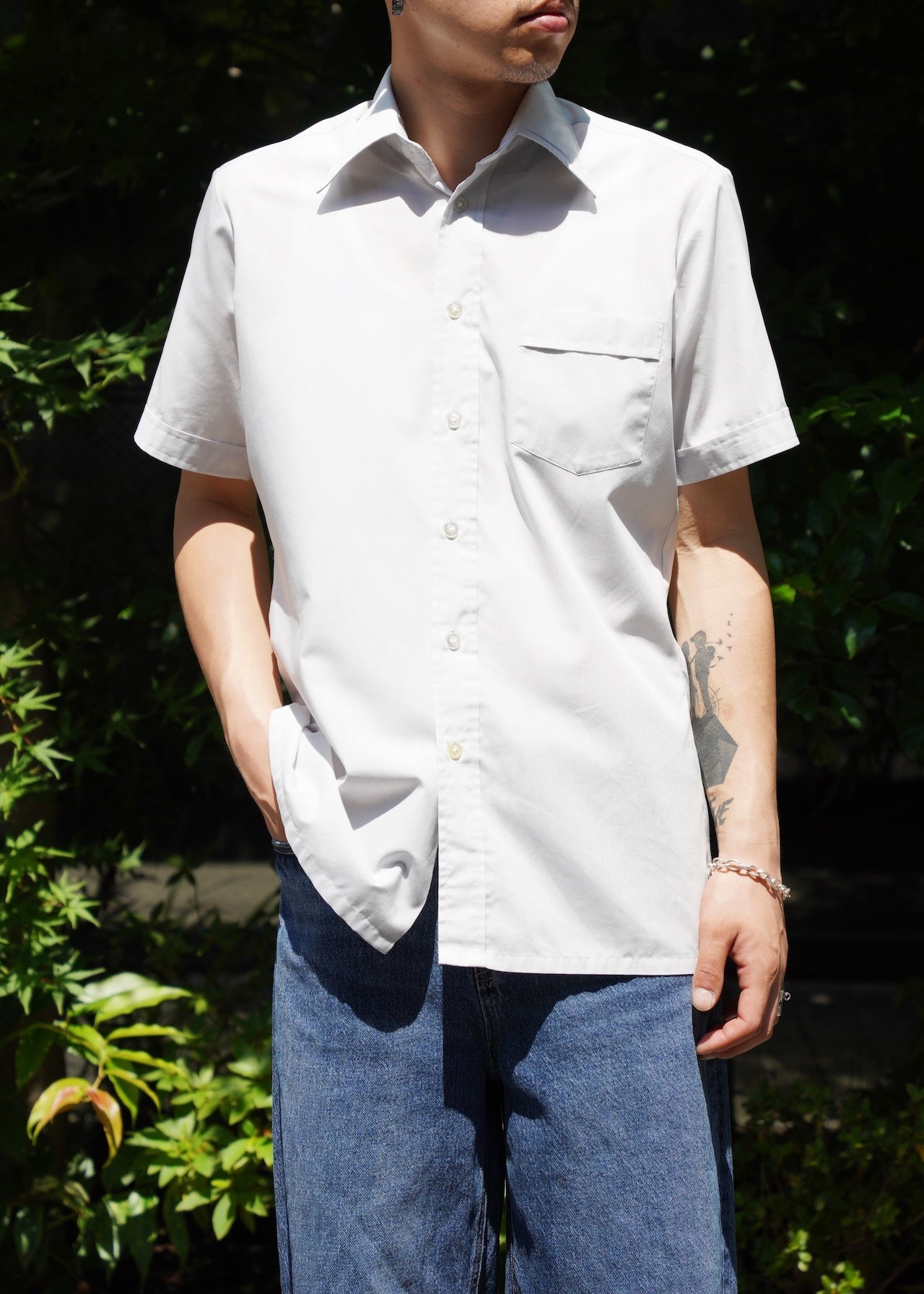 70’s Euro vintage regular collar short sleeve shirt