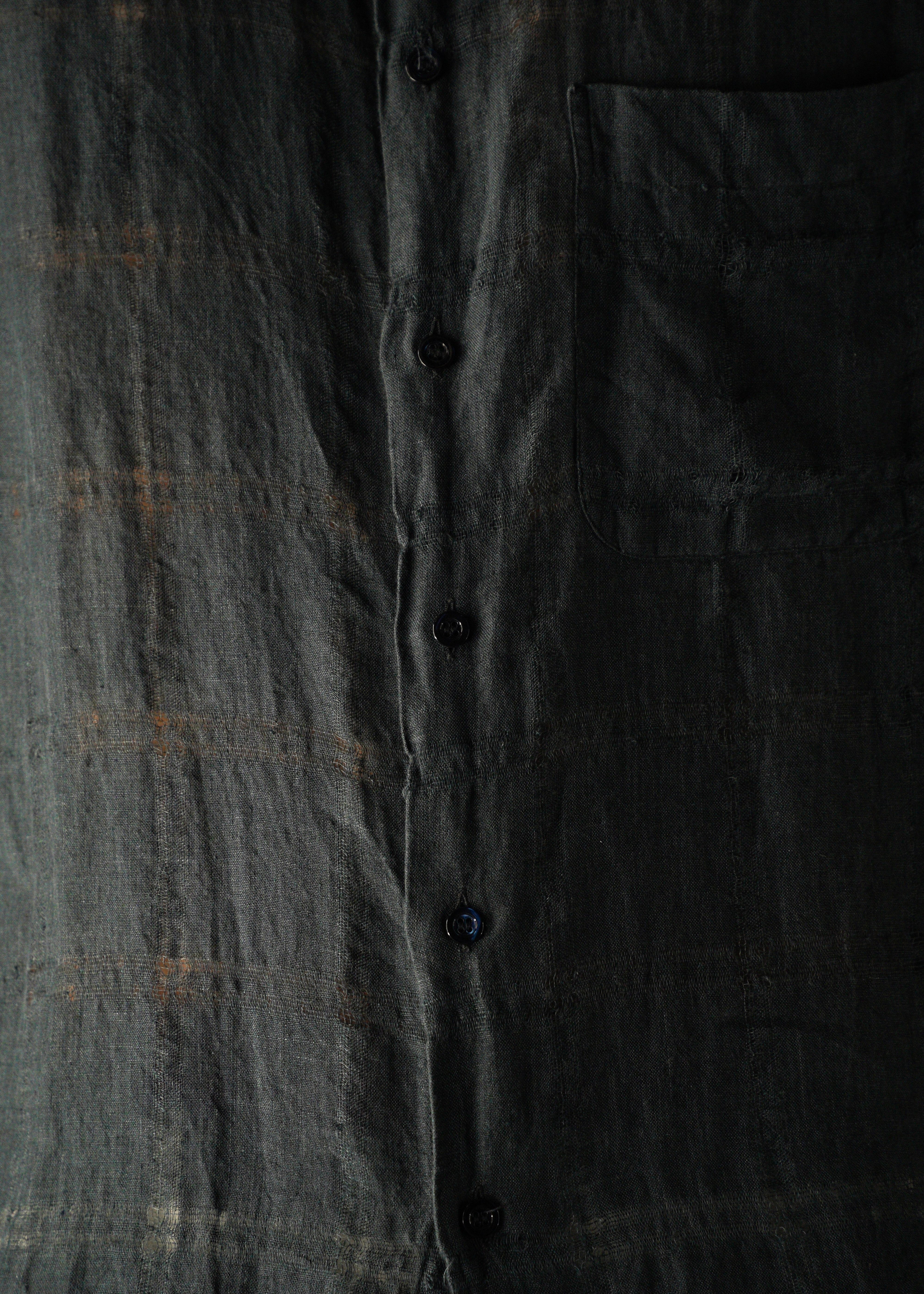 Ermenegildo Zegna regular collar half sleeve linen shirt