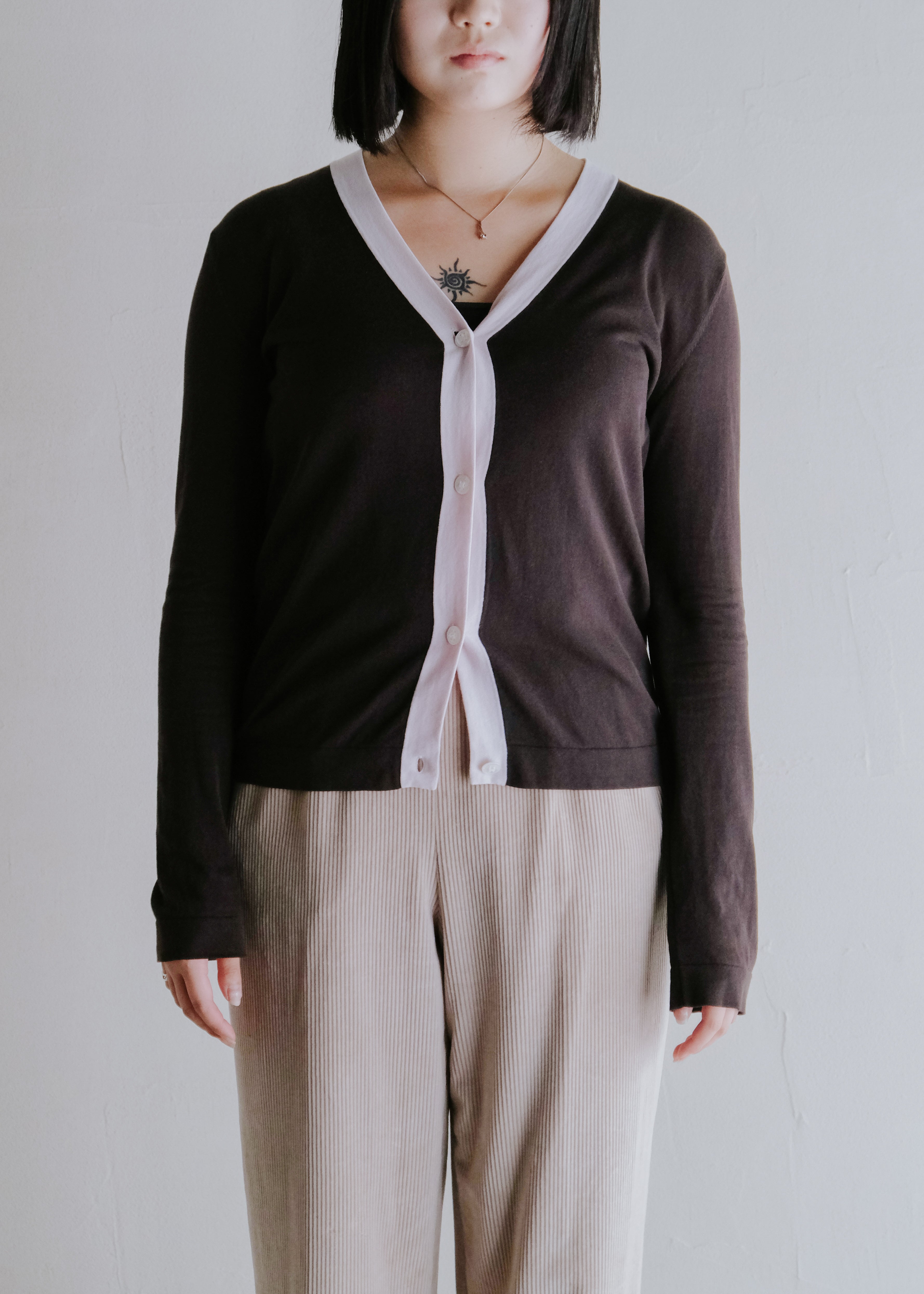 HERMÈS by Martin Margiela bi-color knit cardigan