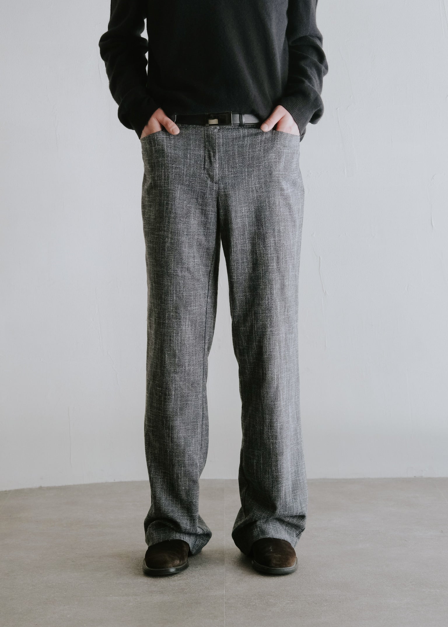 boot cut wide neppy slacks