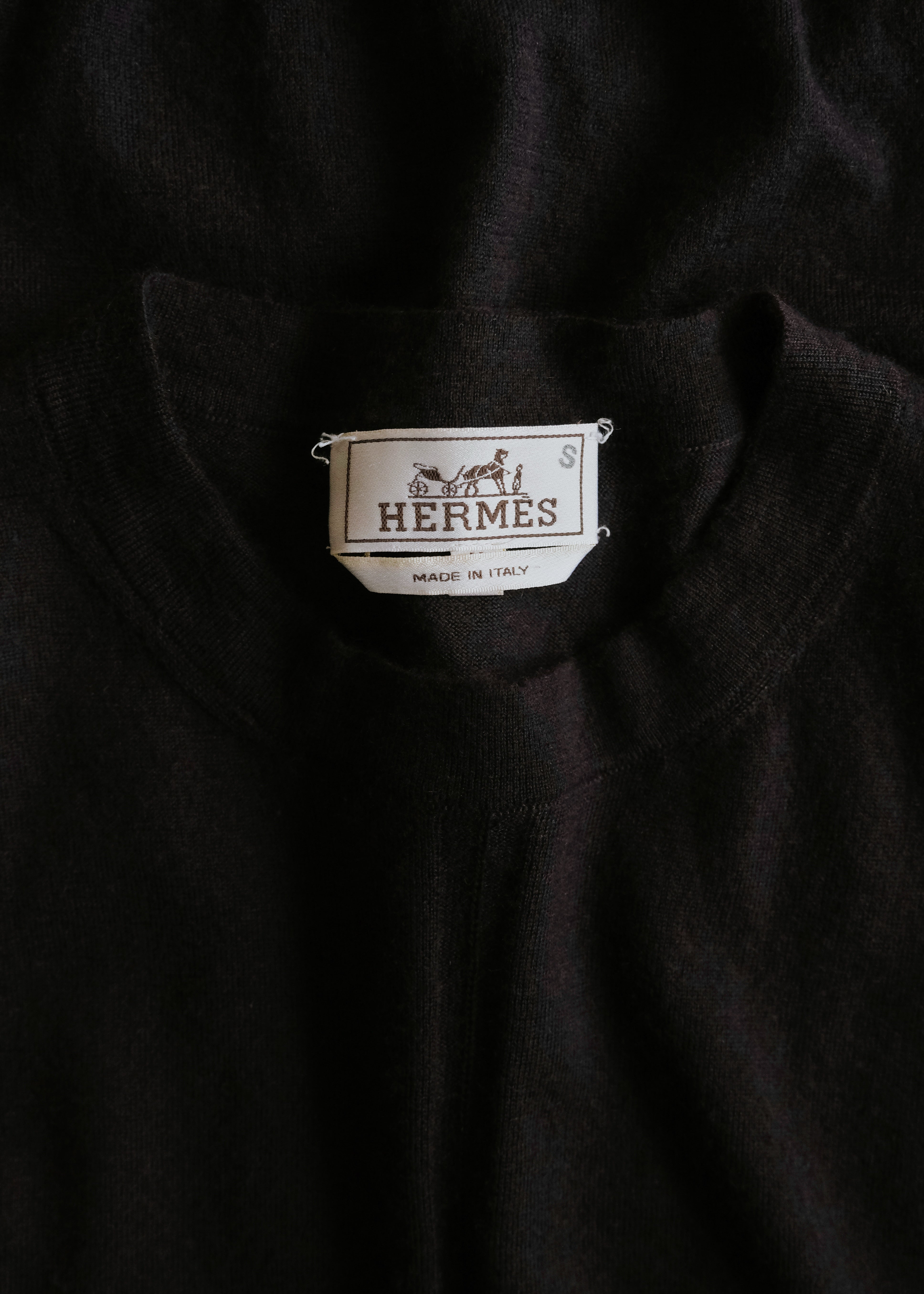 00-10's HERMÈS cashmere crew neck center line knit