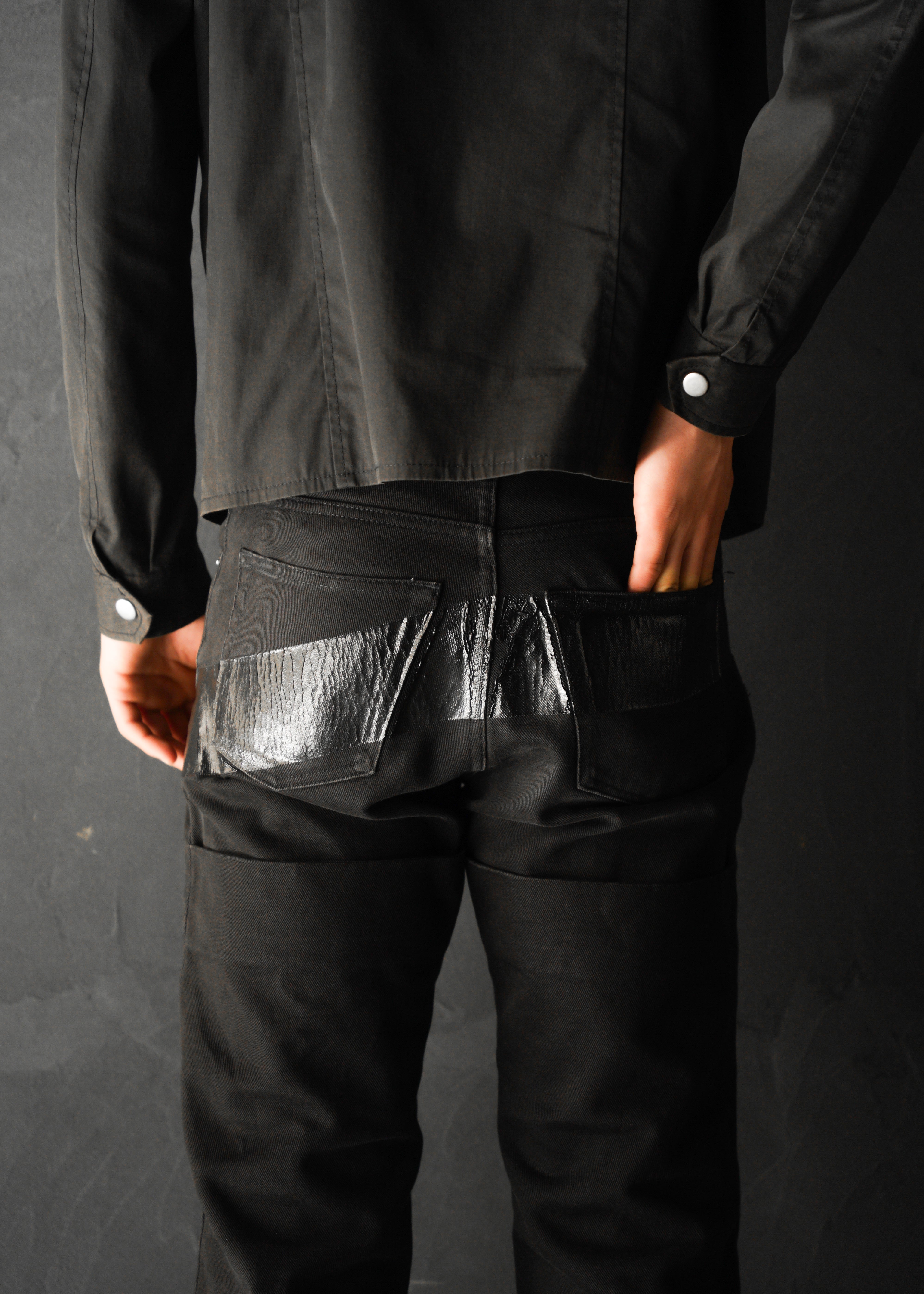 HELMUT LANG 1997 rubber coating jeans