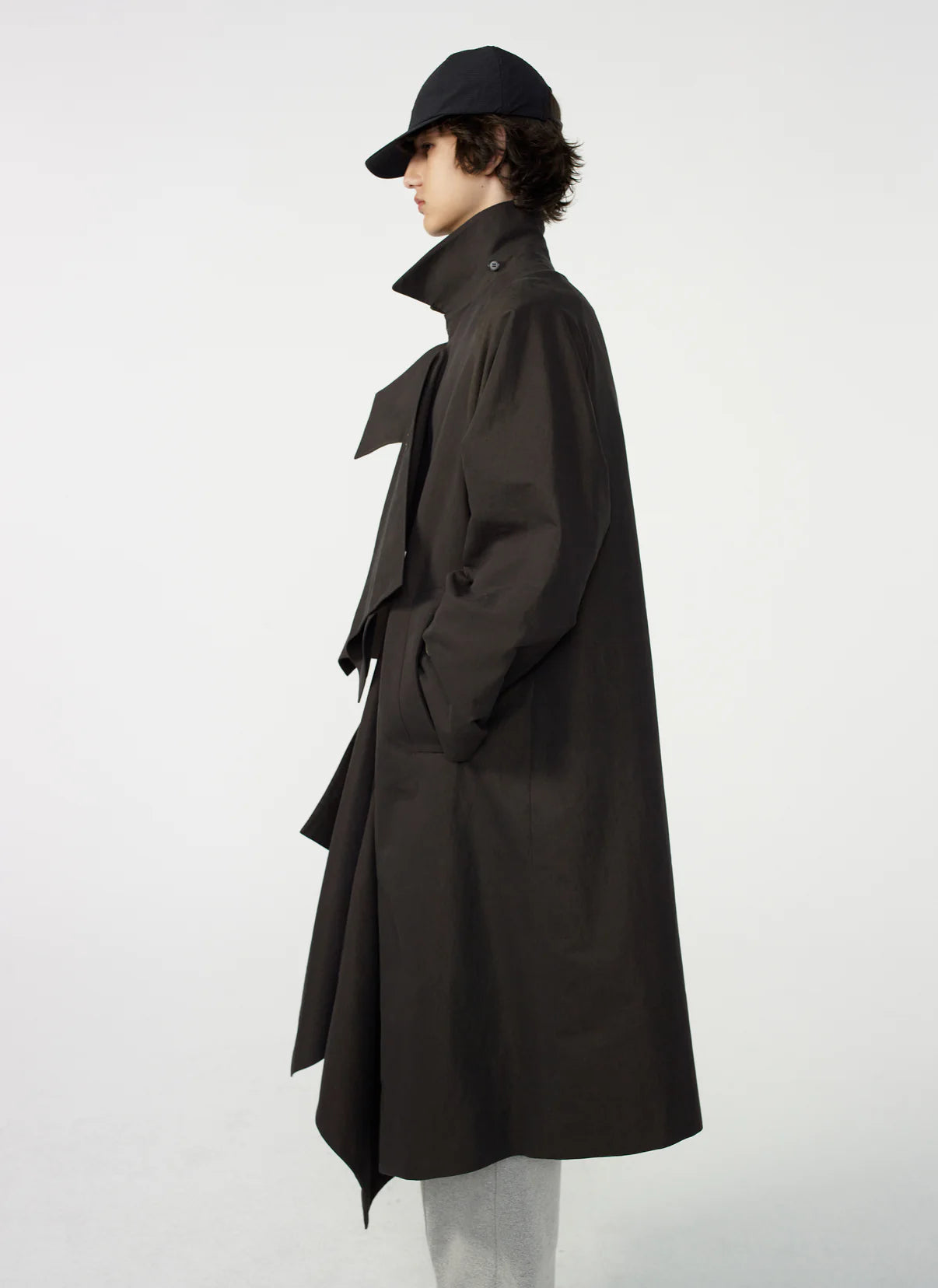 POST ARCHIVE FACTION 26SS Trimmed Coat / Earth