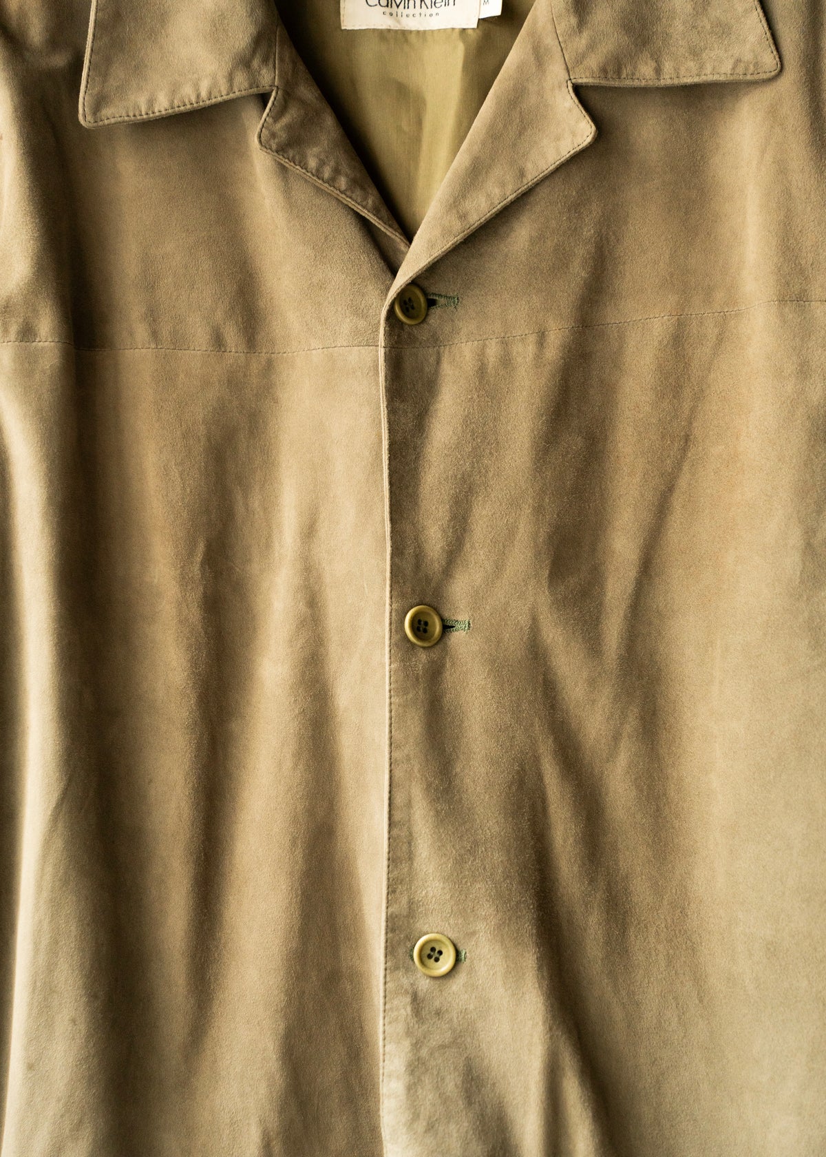 Calvin Klein Collection 98SS suede leather shirt jacket