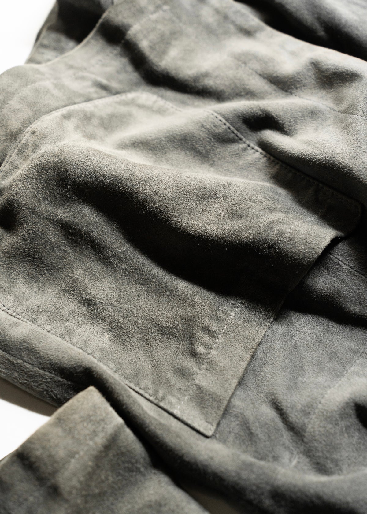 1998SS EMPORIO ARMANI band collar suede leather jacket