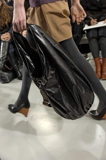 MARNI 07AW gathered leather hobo bag