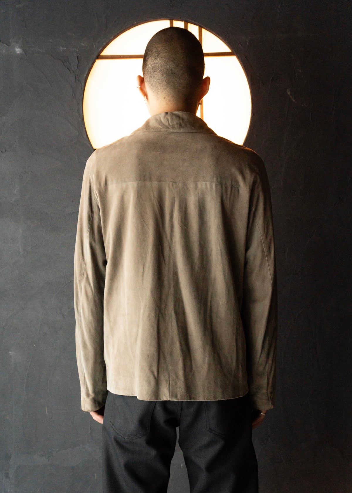 Calvin Klein Collection 98SS suede leather shirt jacket