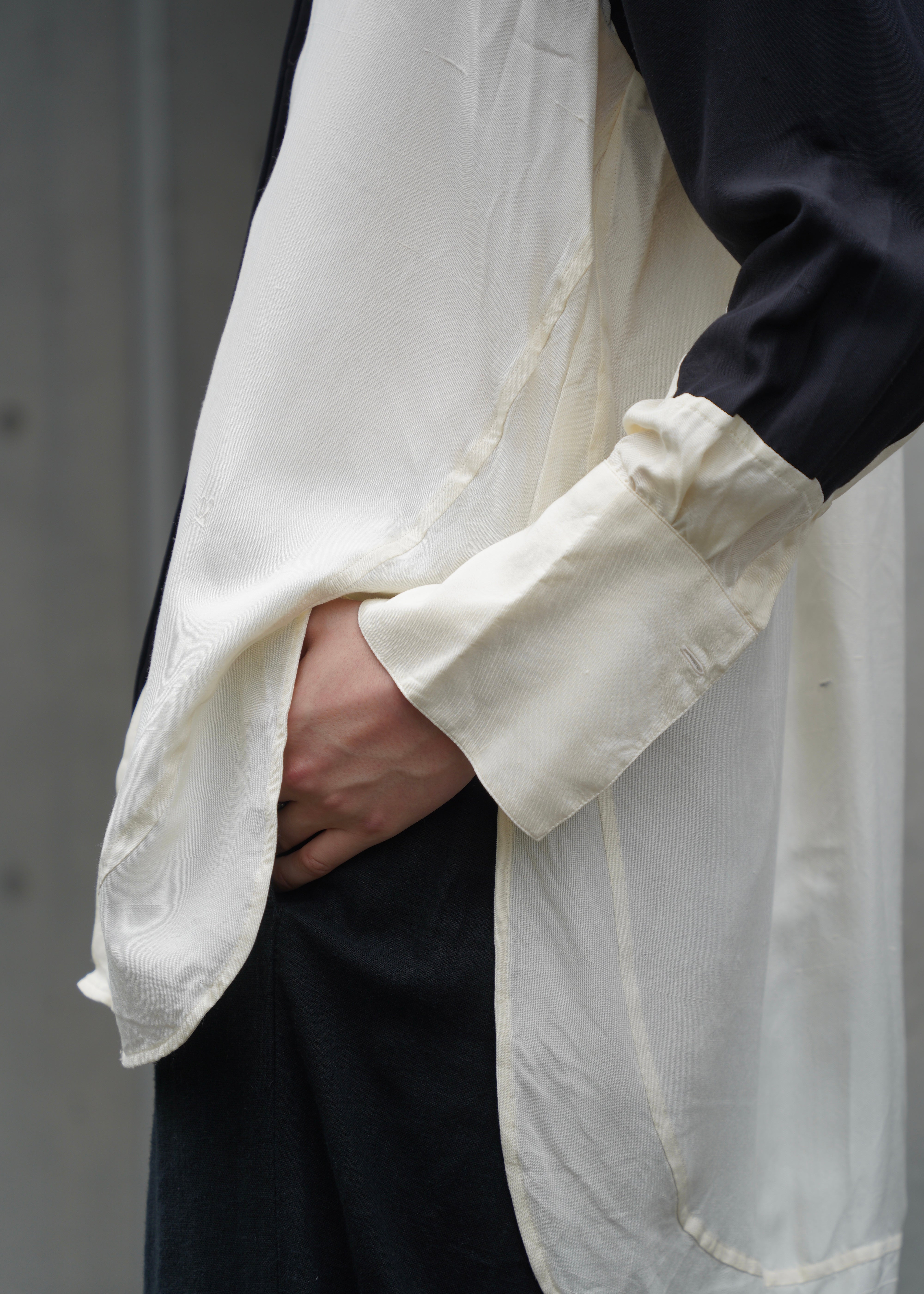 Loewe Two-Tone Silk Fly-Front Shirt