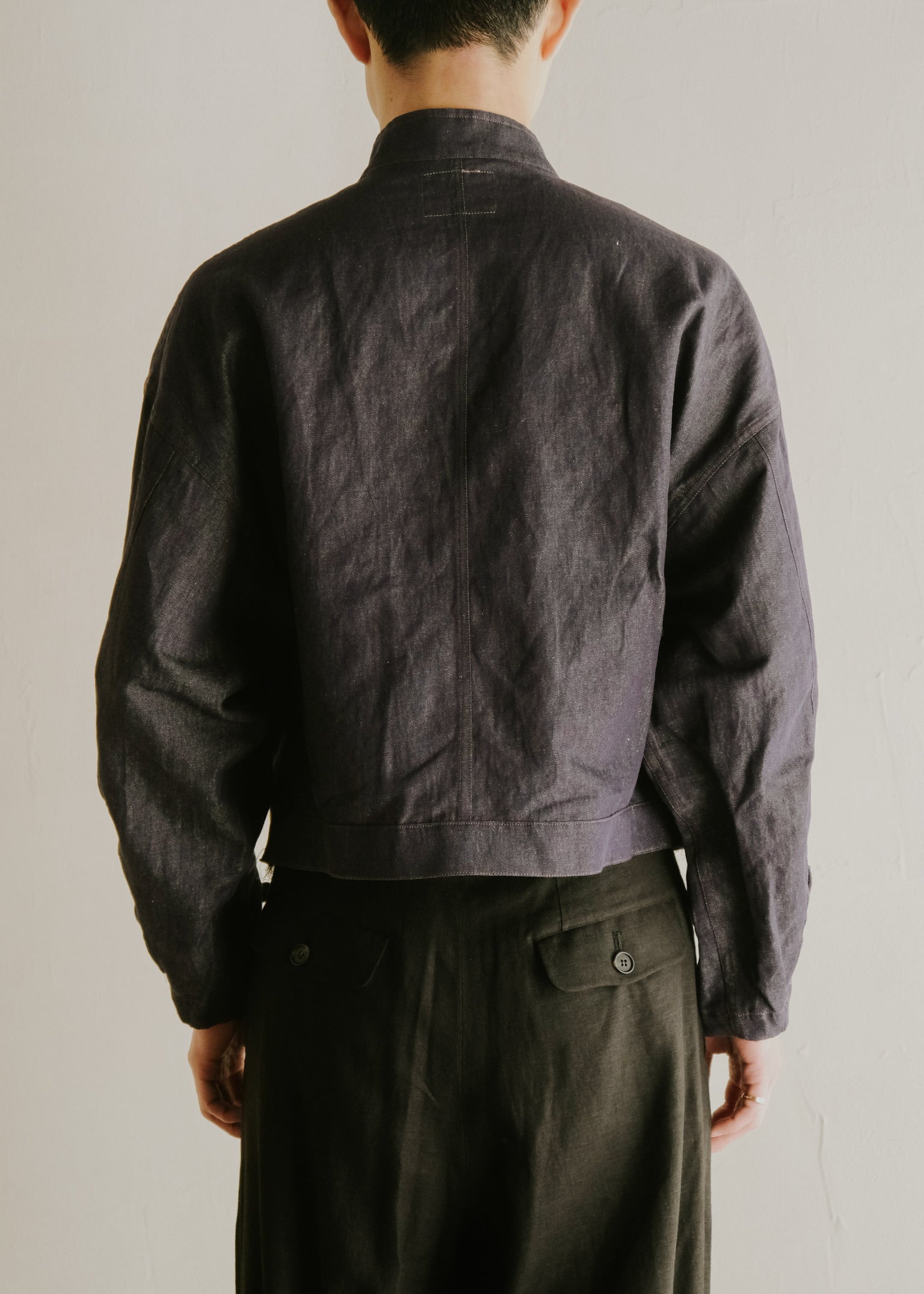 HOMO LUDENS 26SS short forestiere denim jacket / Indigo