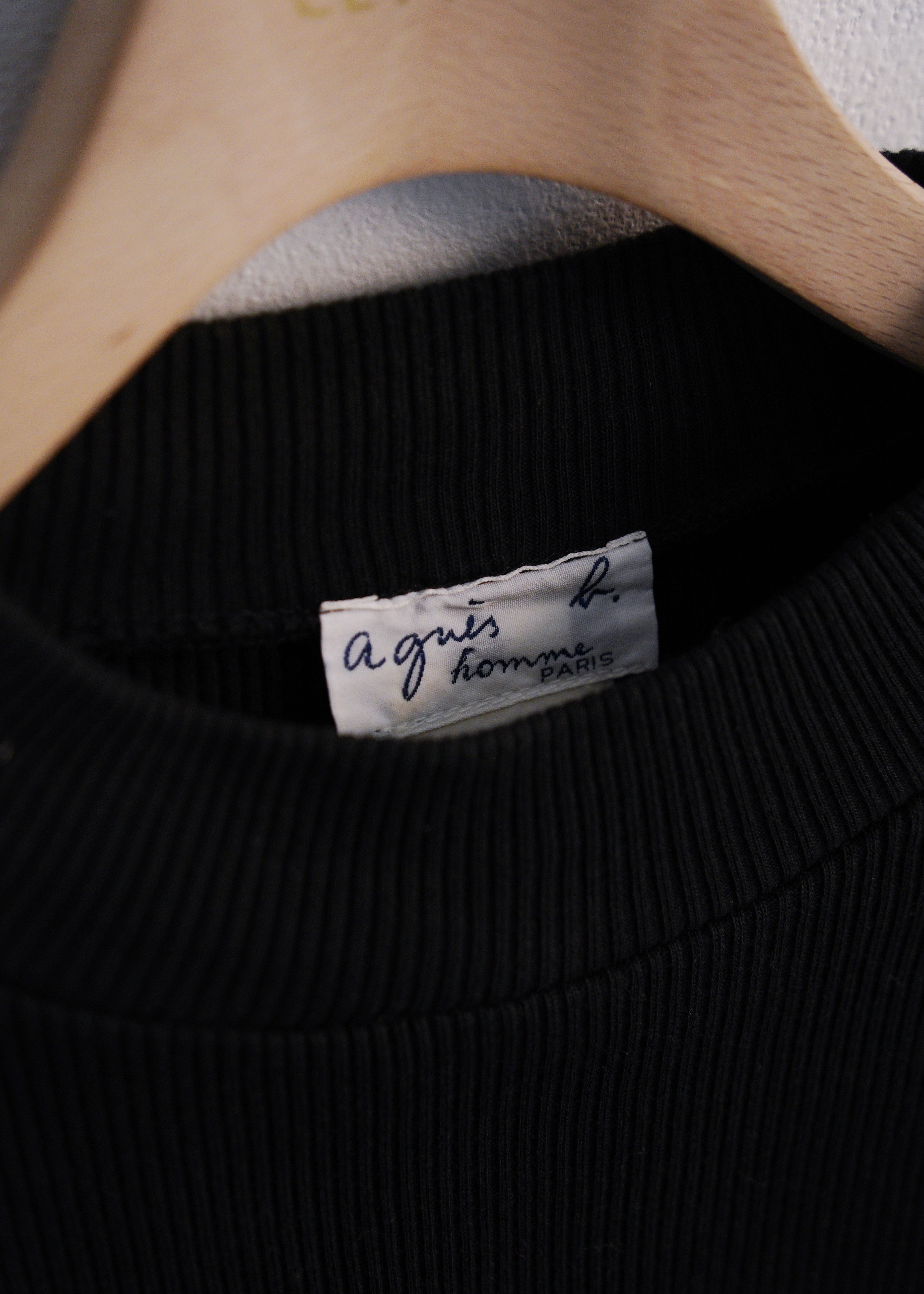 90's Agnes b. homme mock neck lib knit