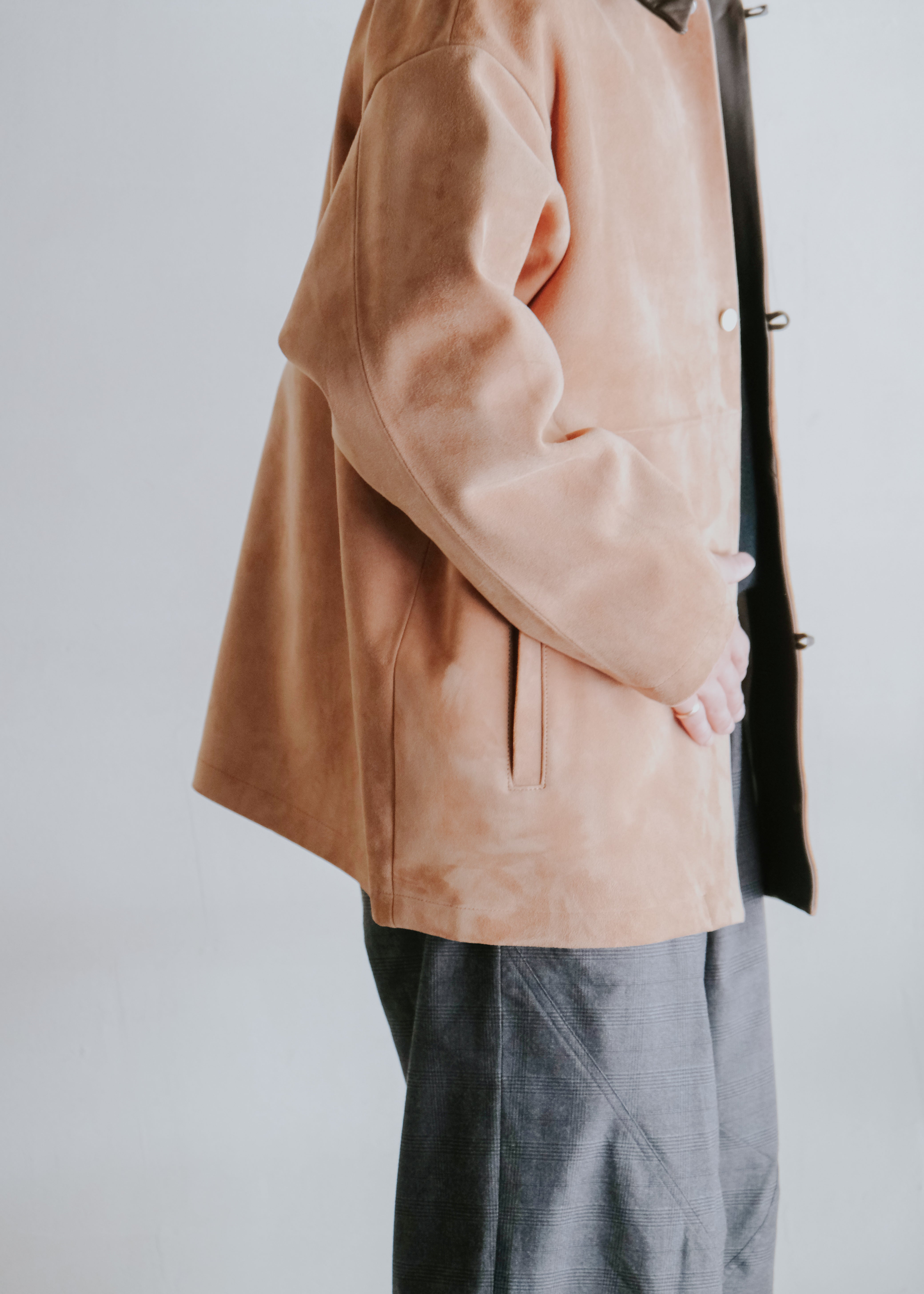 beta post ベータポスト 26AW ゴート スウェードレザー Suede Leather relax ジャケット Camel メンズ