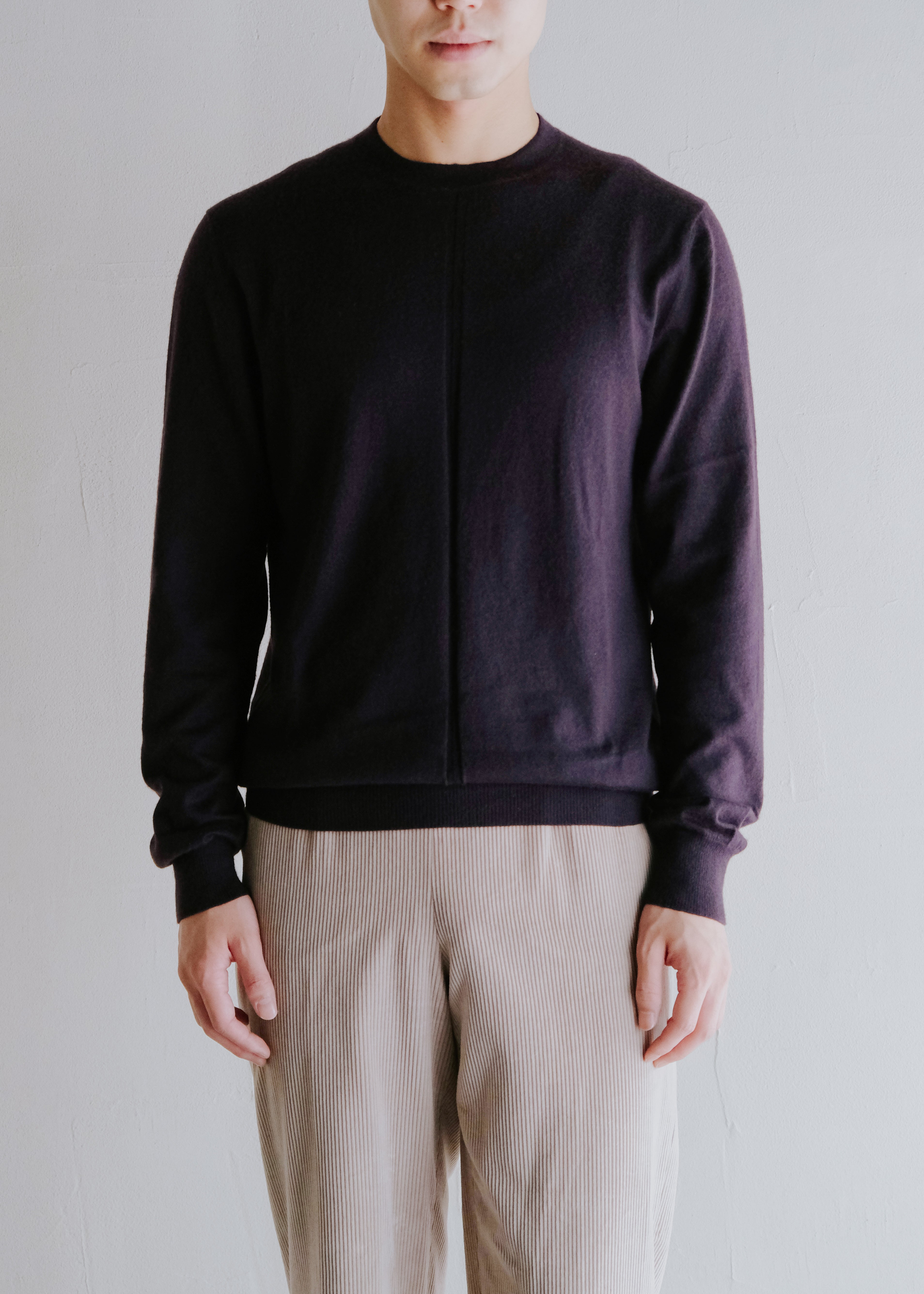 00-10's HERMÈS cashmere crew neck center line knit