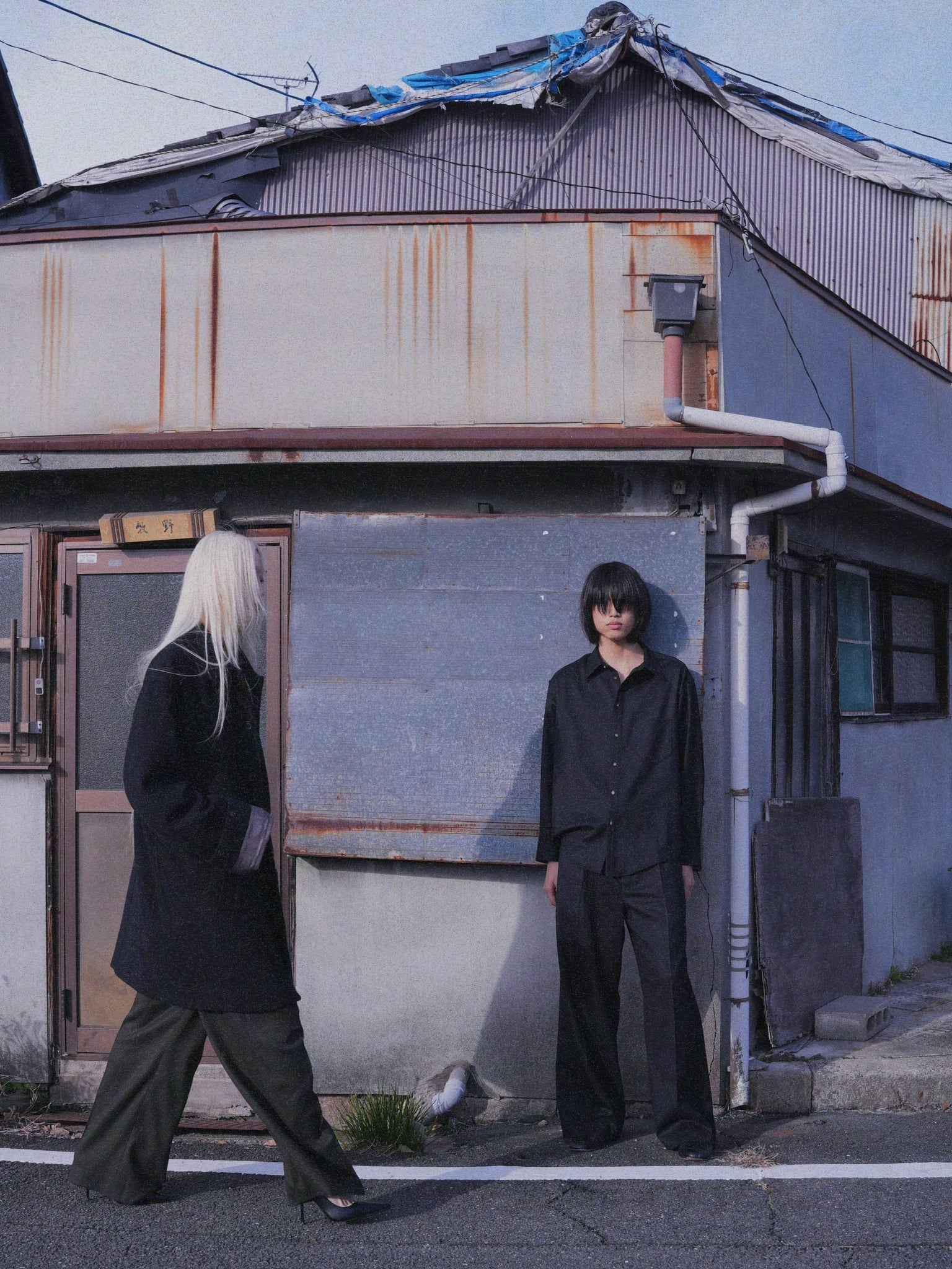 Ex. SASAKI SATORU imperfection shirt / Black
