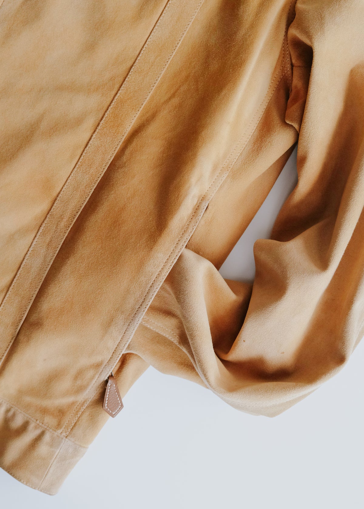 HERMÈS エルメス 90-00年代 Reindeerskin スウェード zip up double pocket ジャケット メンズ