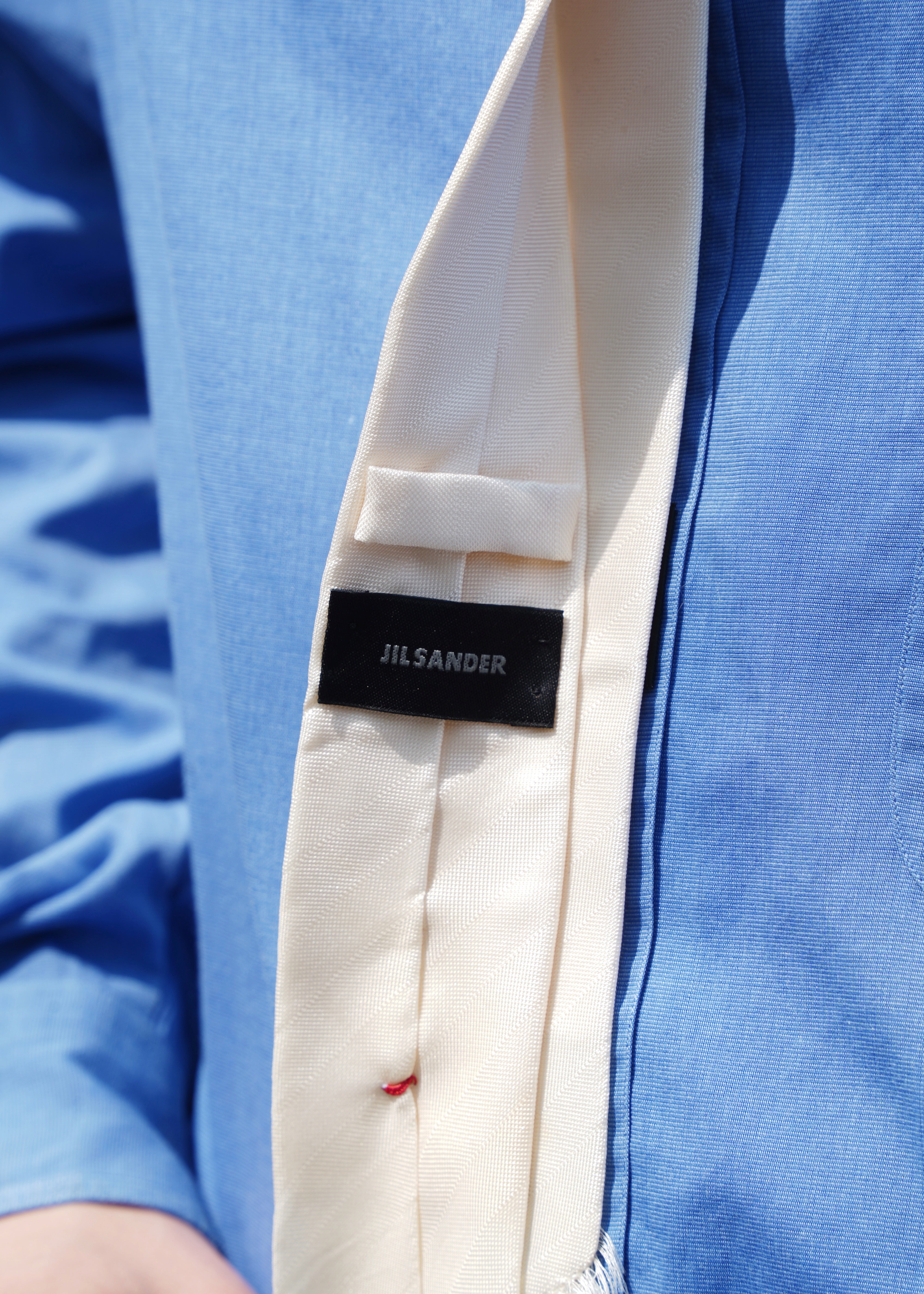 JIL SANDER 05SS silk fringe tie