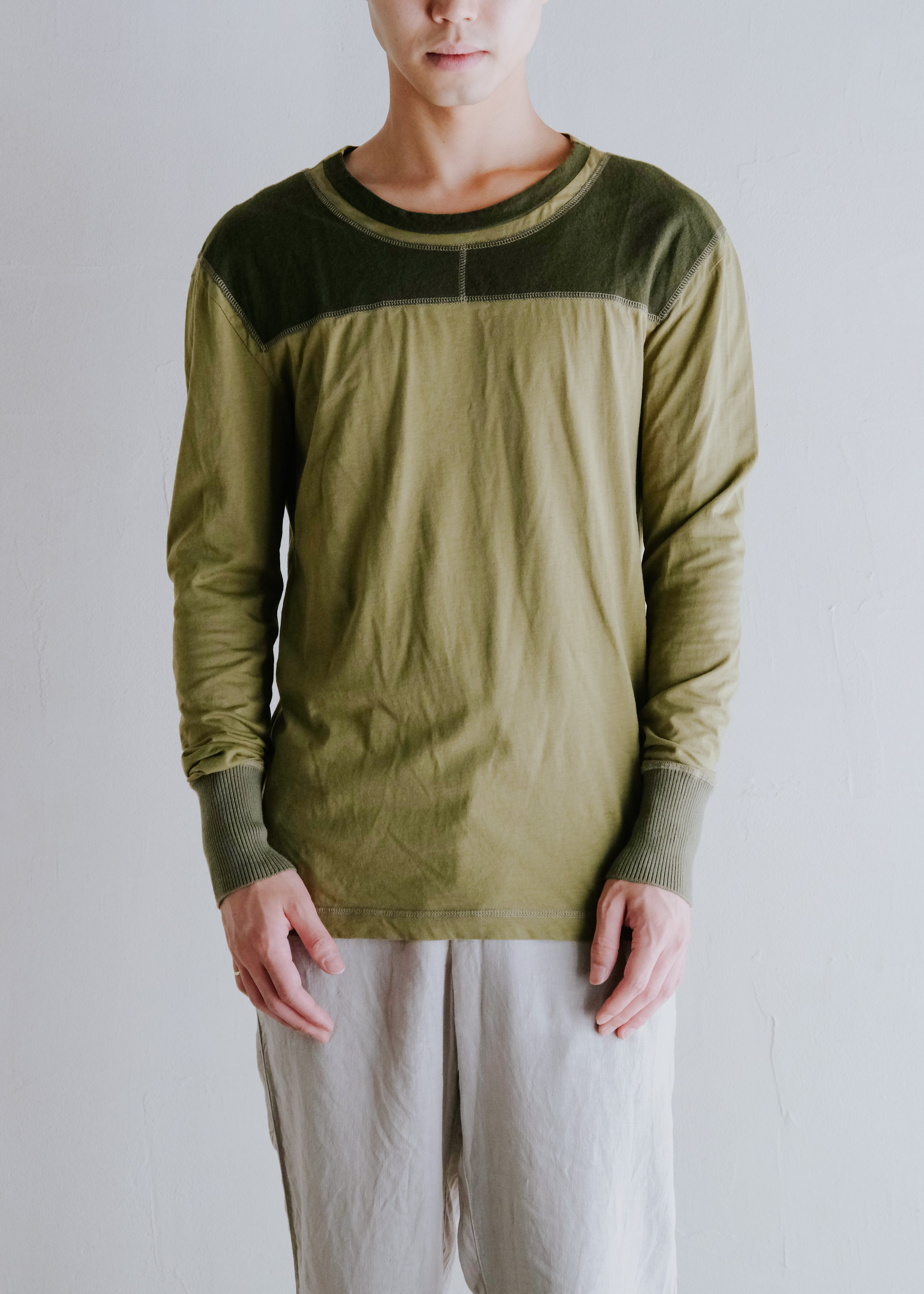10's BOTTEGA VENETA by Thomas Maier switching yoke L/S T-shirt