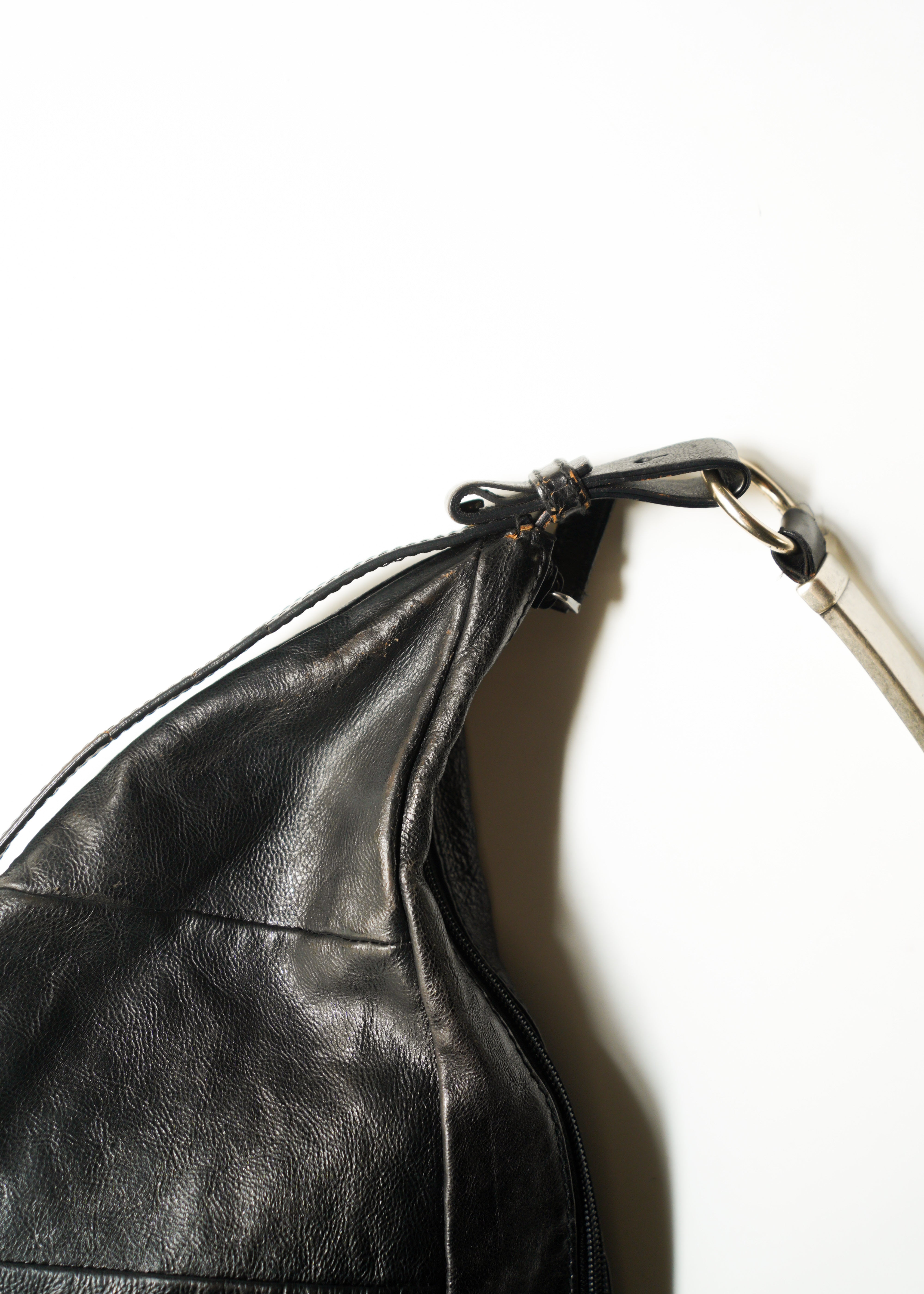 Yves saint laurent rive gauche 02 AW leather hobo bag