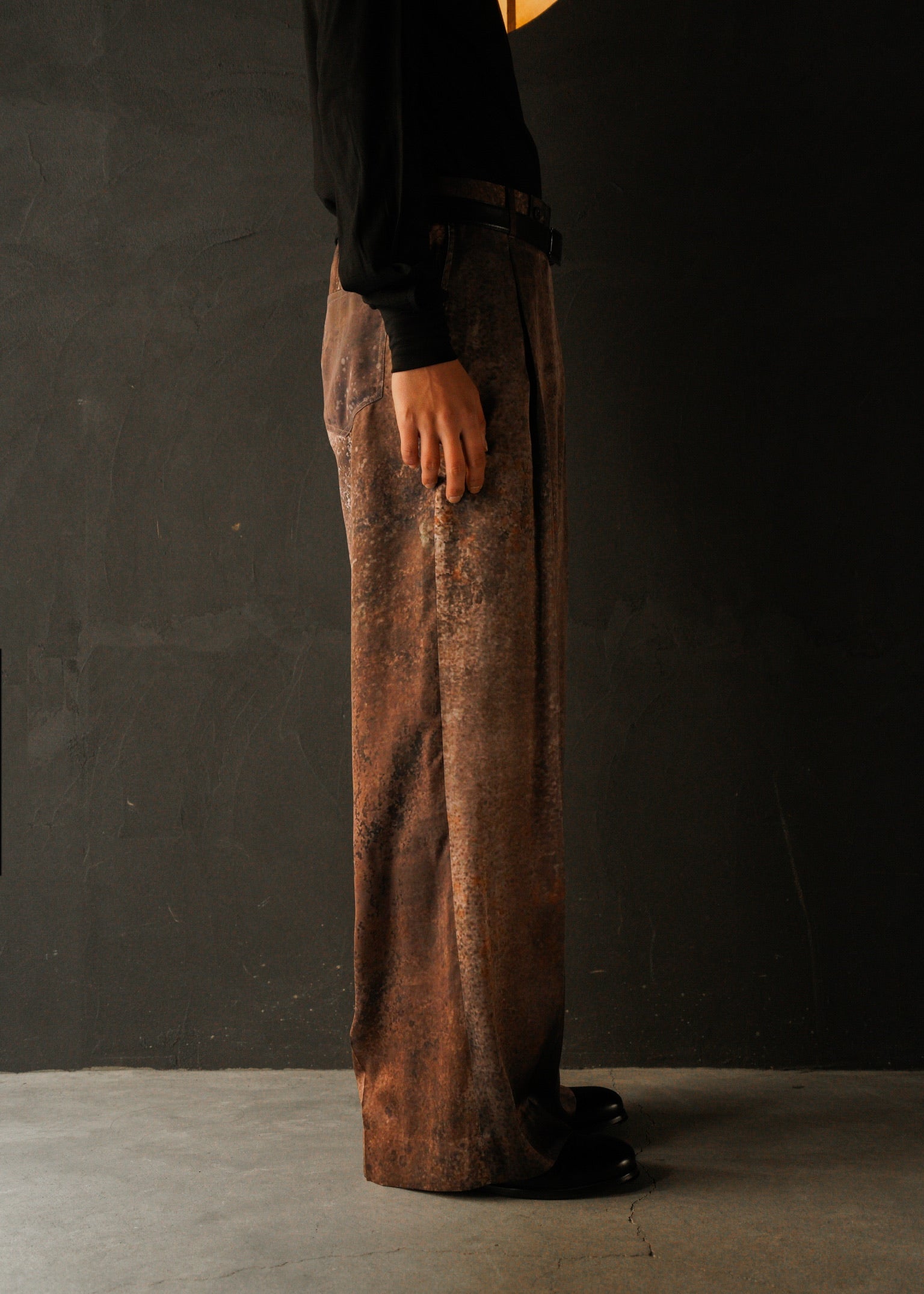 SASAKI SATORU 26SS single tuck wide trousers / Brown