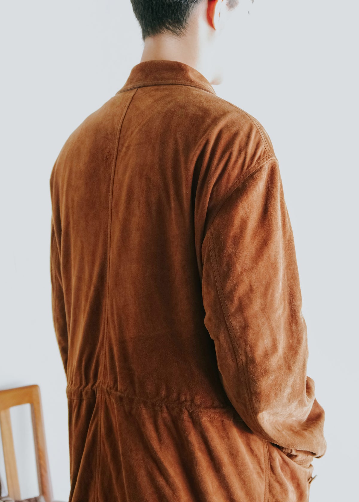 80's HUGO BOSS suede leather safari jacket
