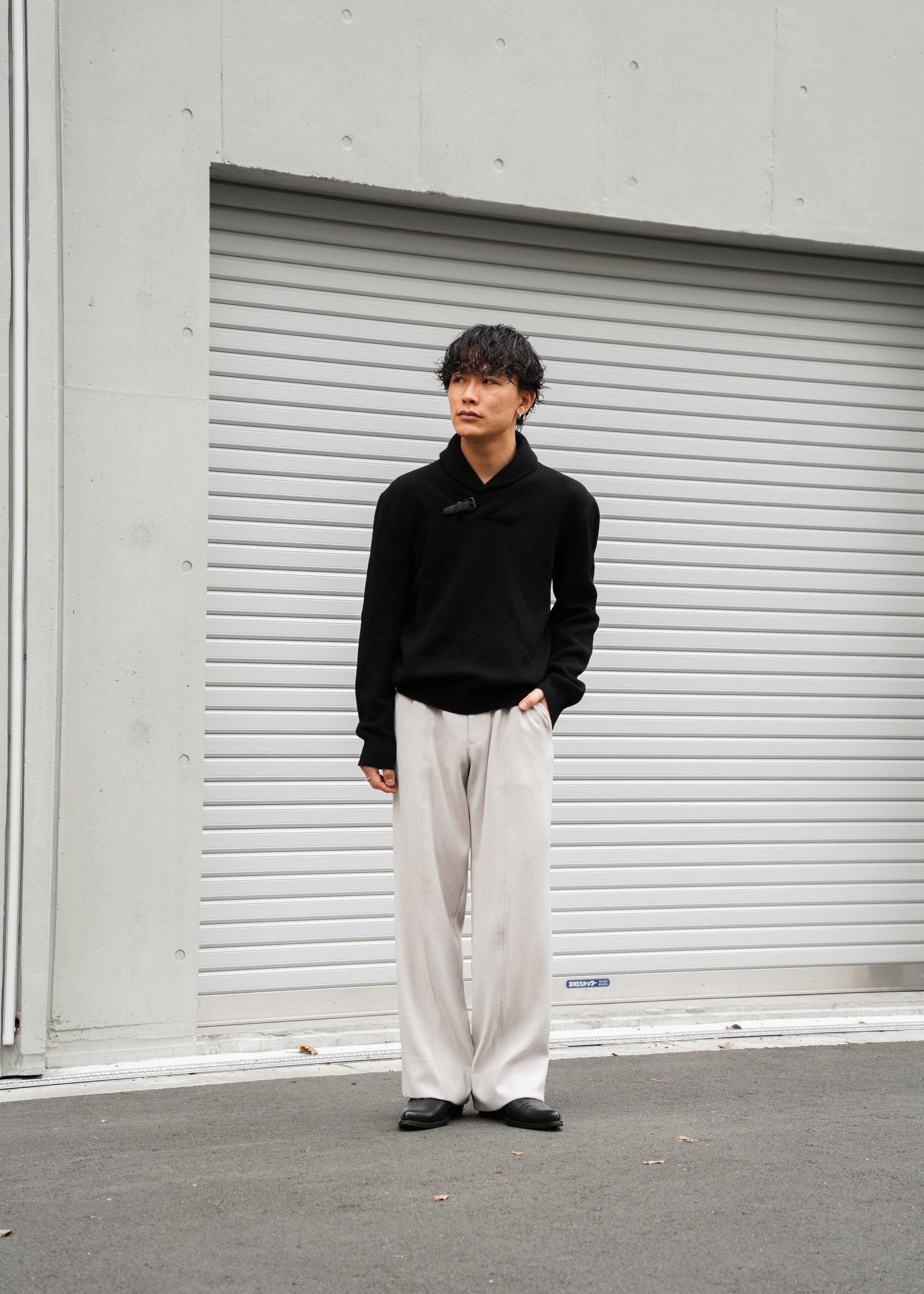 90's Polo Ralph Lauren belted shawl collar knit