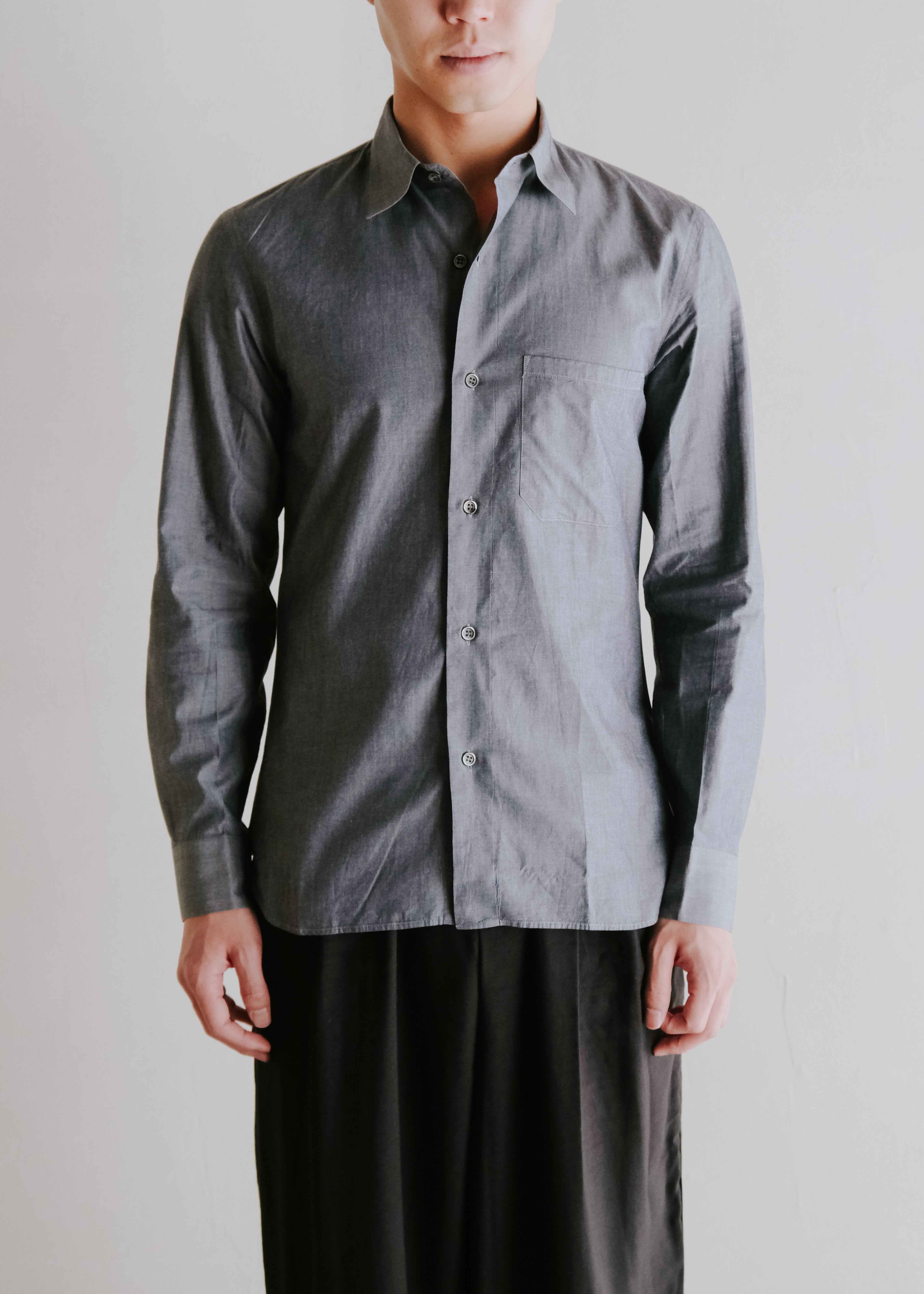 00's agnes b. homme cotton regular collar shirt