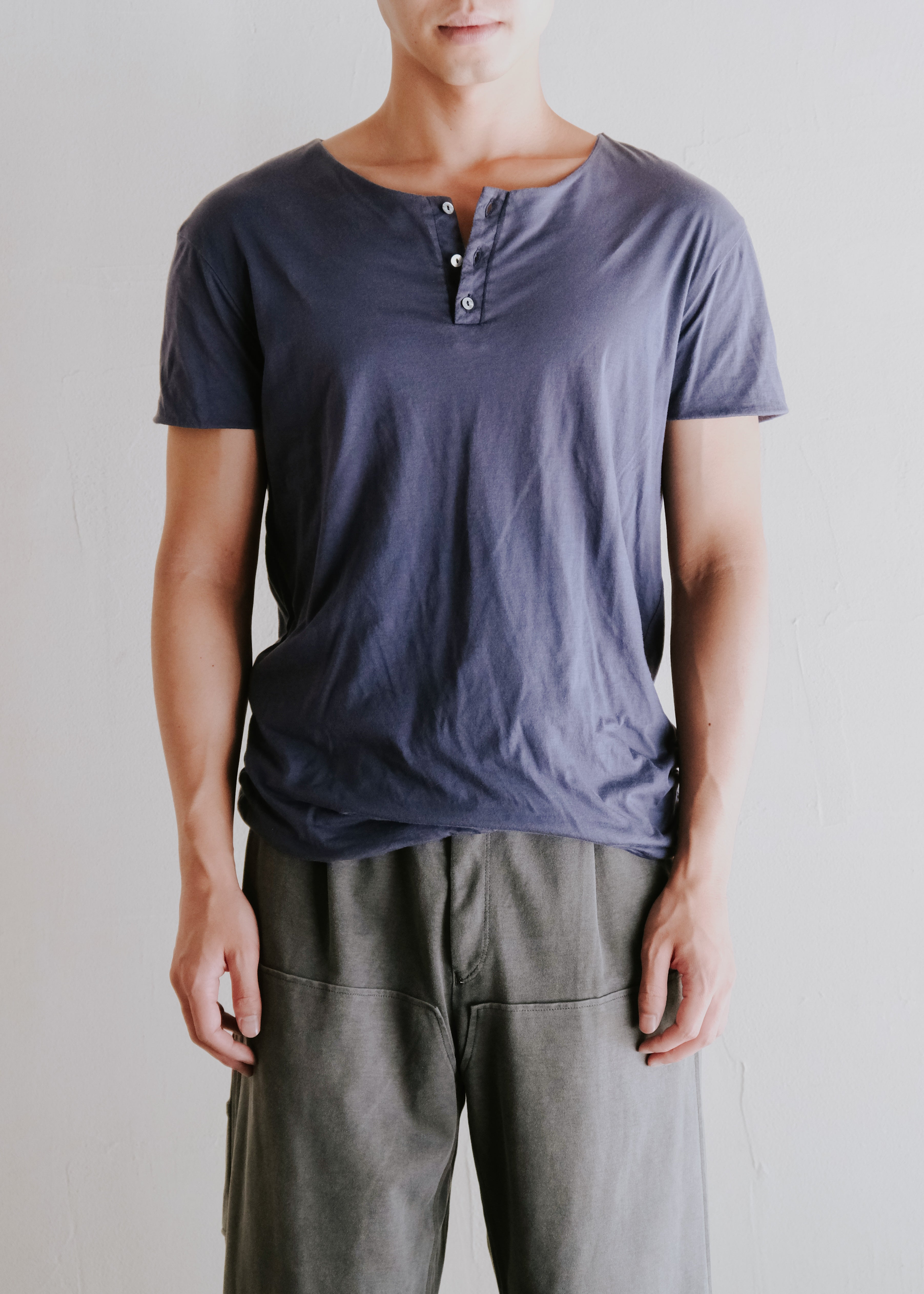 CoSTUME NATIONAL HOMME 12SS double-weave henley neck tops
