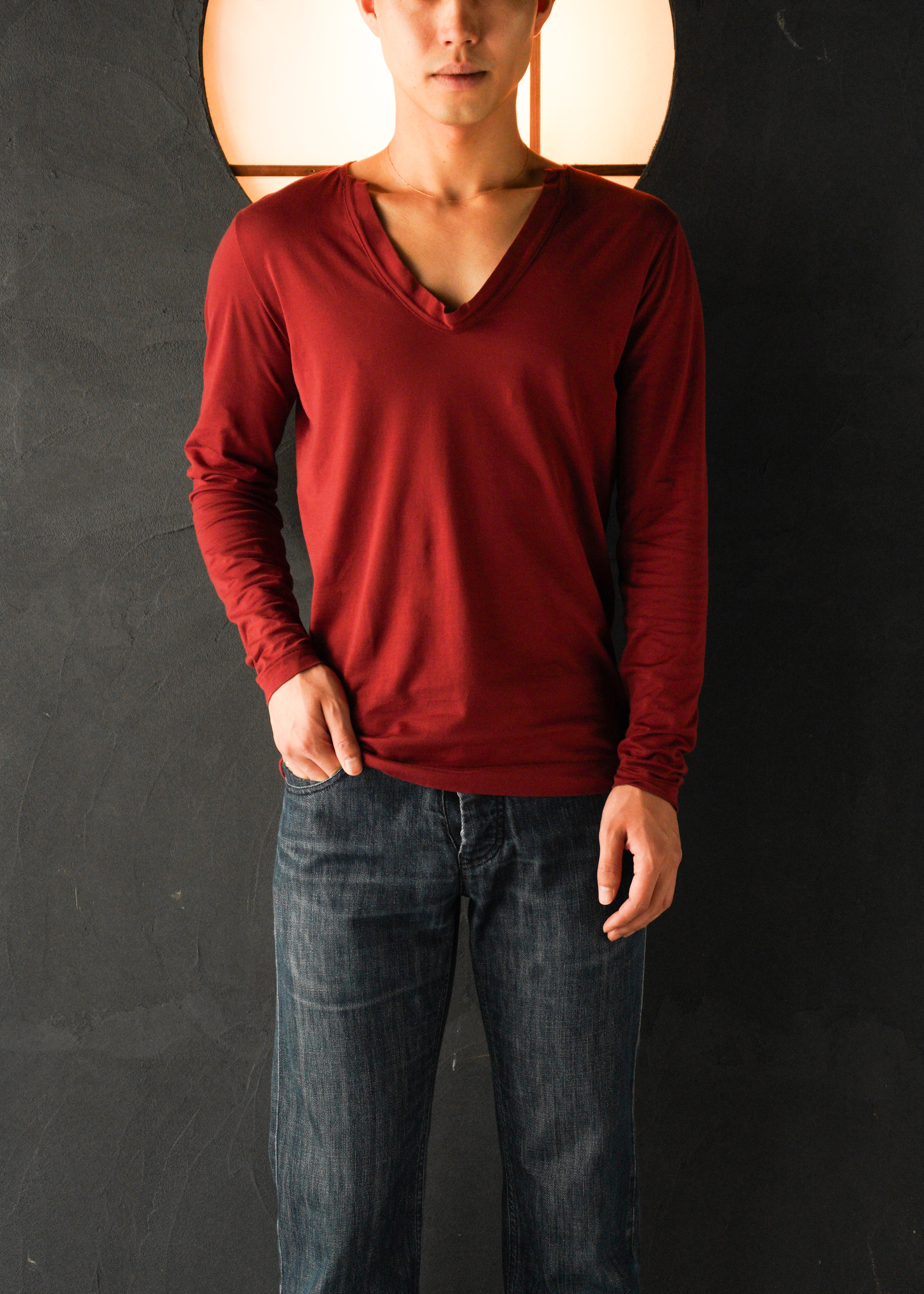 BOTTEGA VENETA 2010SS V neck cotton long sleeve top