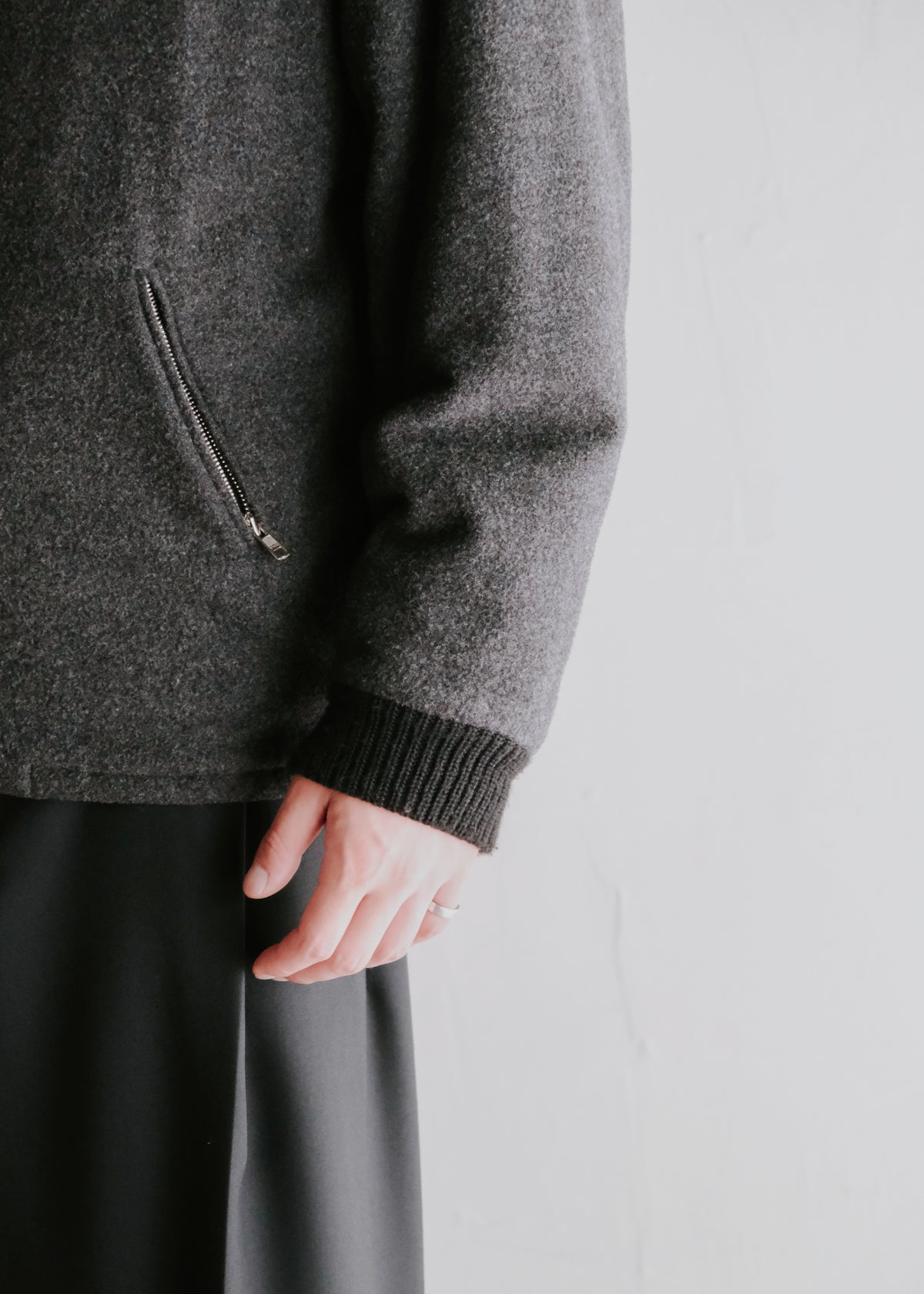 90's agnes b. homme wool zip up blouson