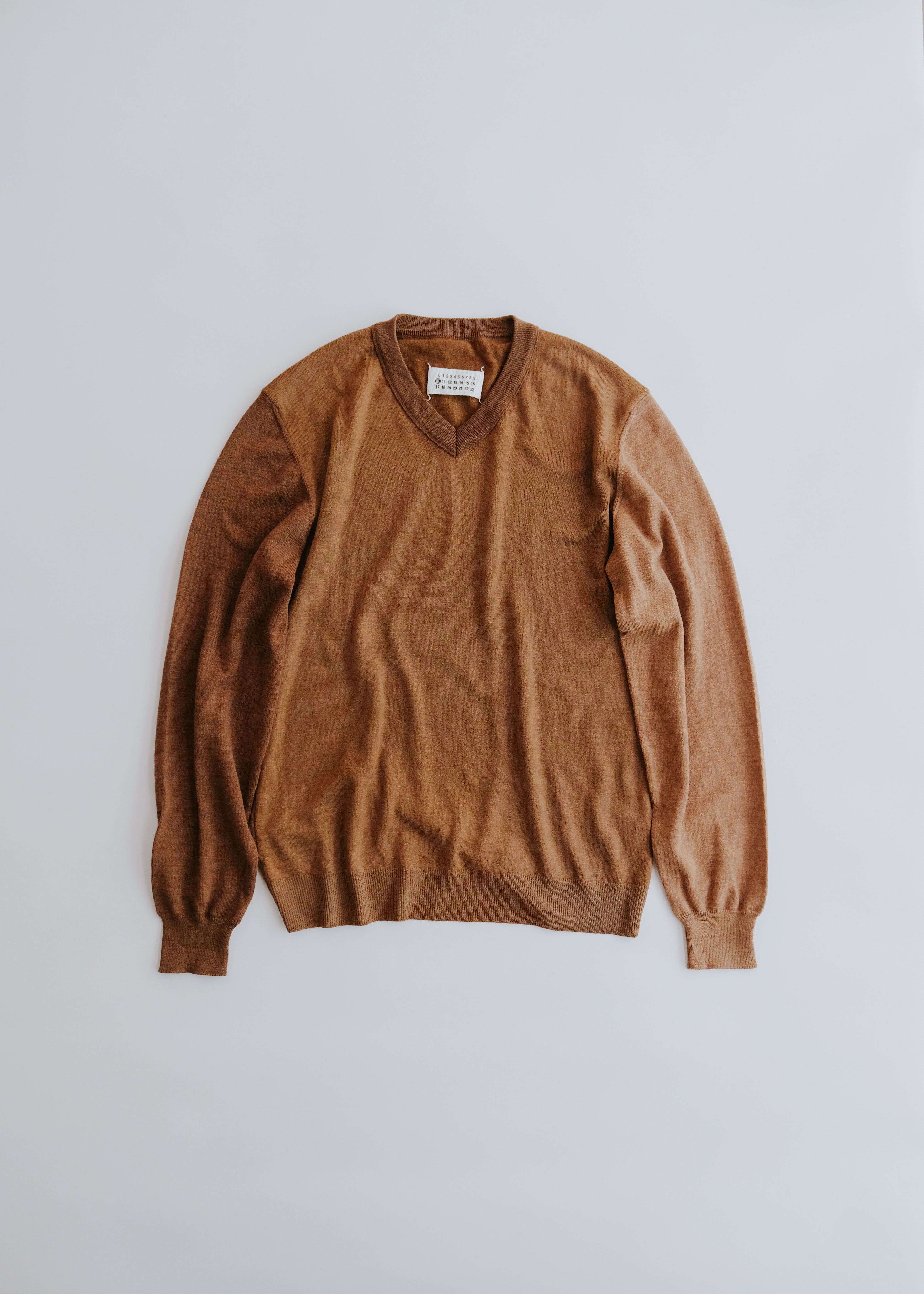 Martin Margiela 06AW tri-color v neck knit