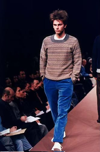 COMME des GARÇONS HOMME PLUS 98FW square neck knit
