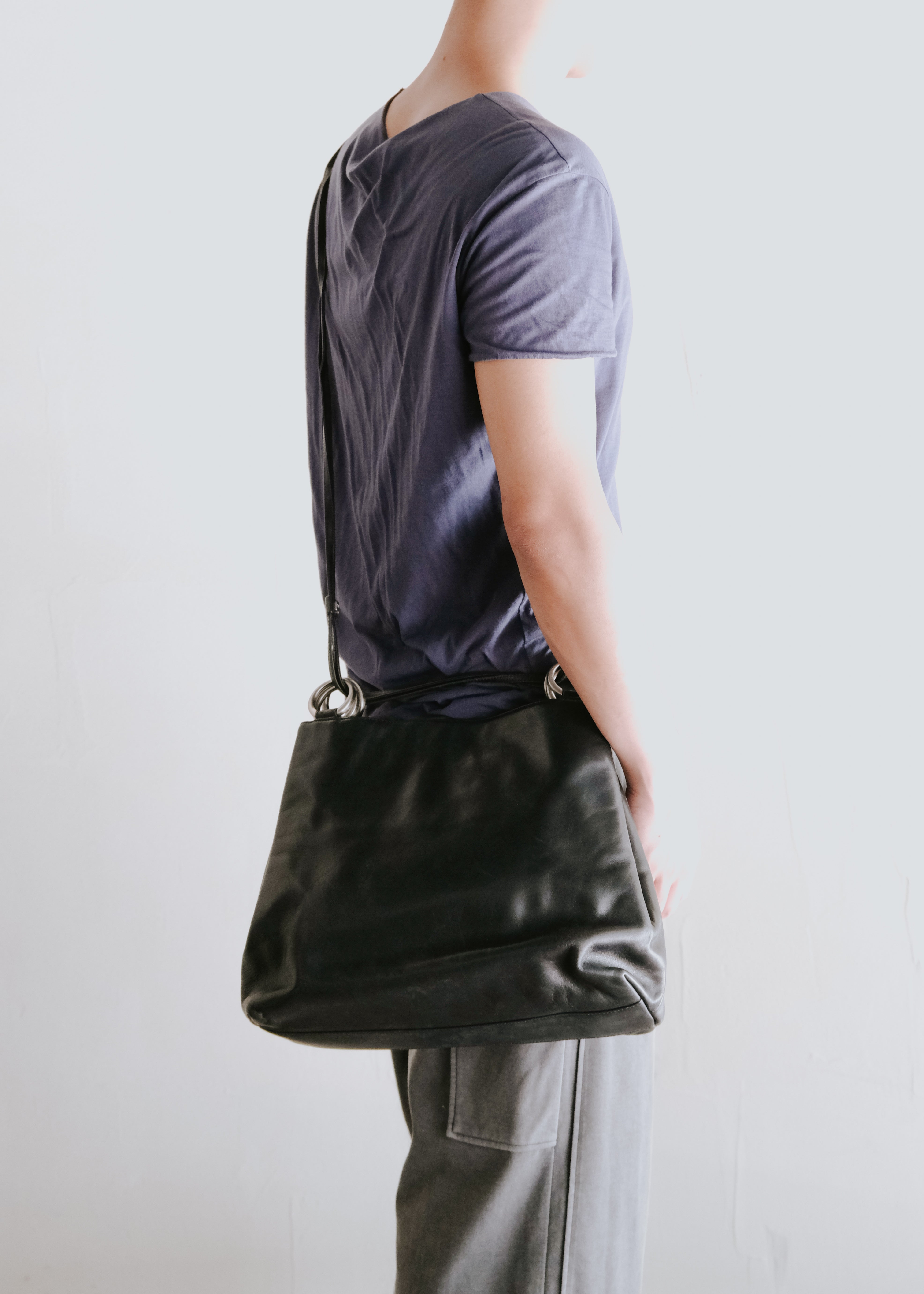 90-00's BALLY 2 way handle leather bag