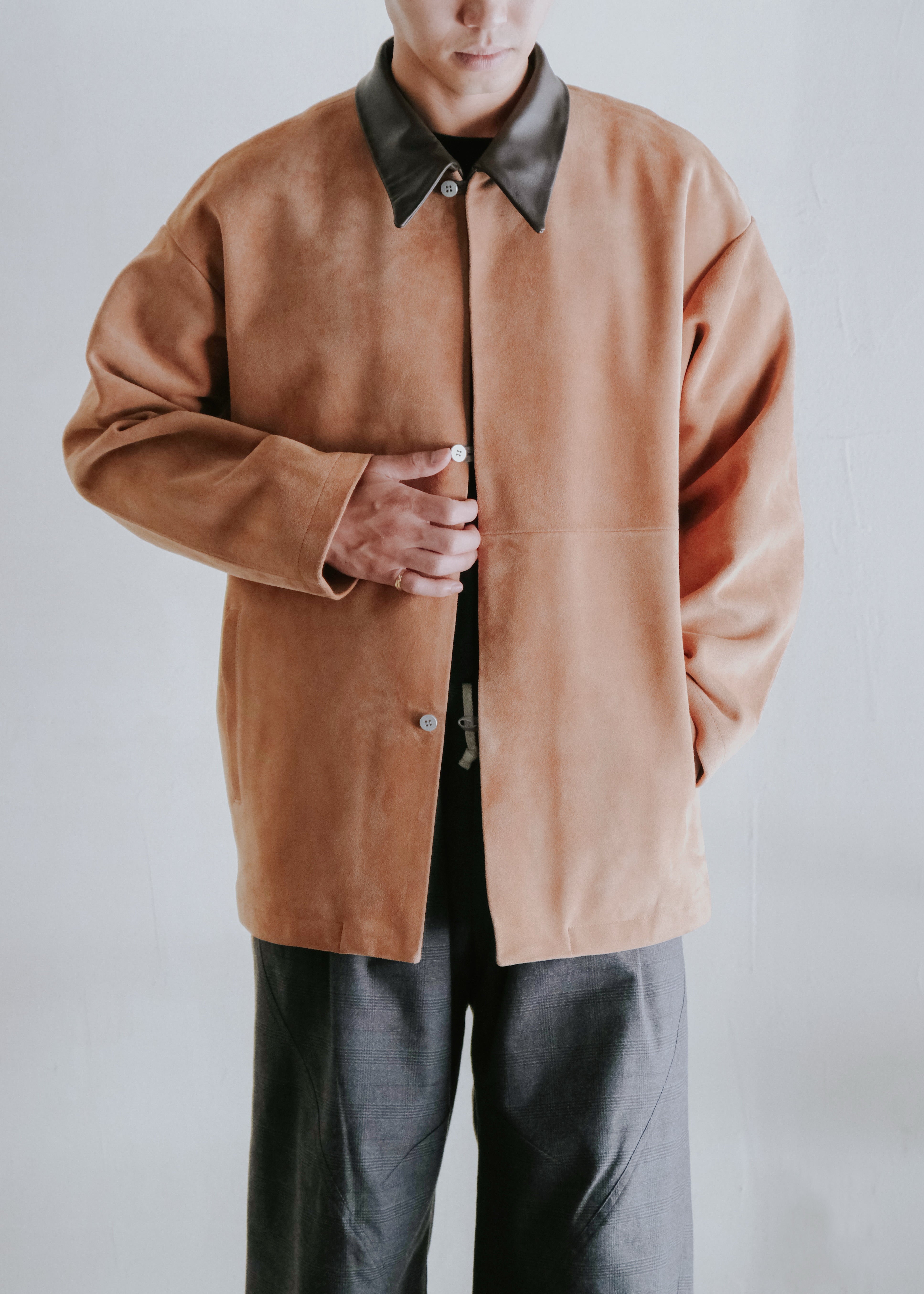 beta post ベータポスト 26AW ゴート スウェードレザー Suede Leather relax ジャケット Camel メンズ