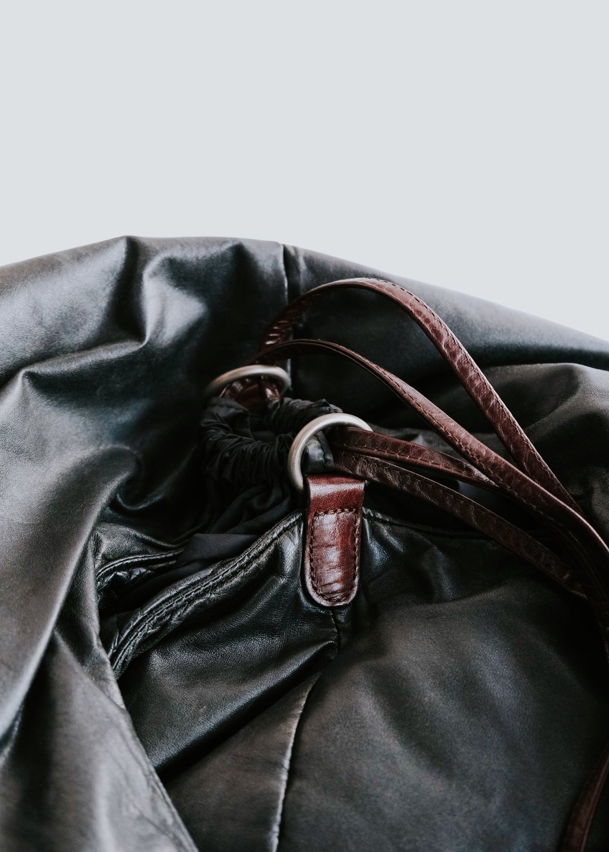 MARNI 07AW gathered leather hobo bag