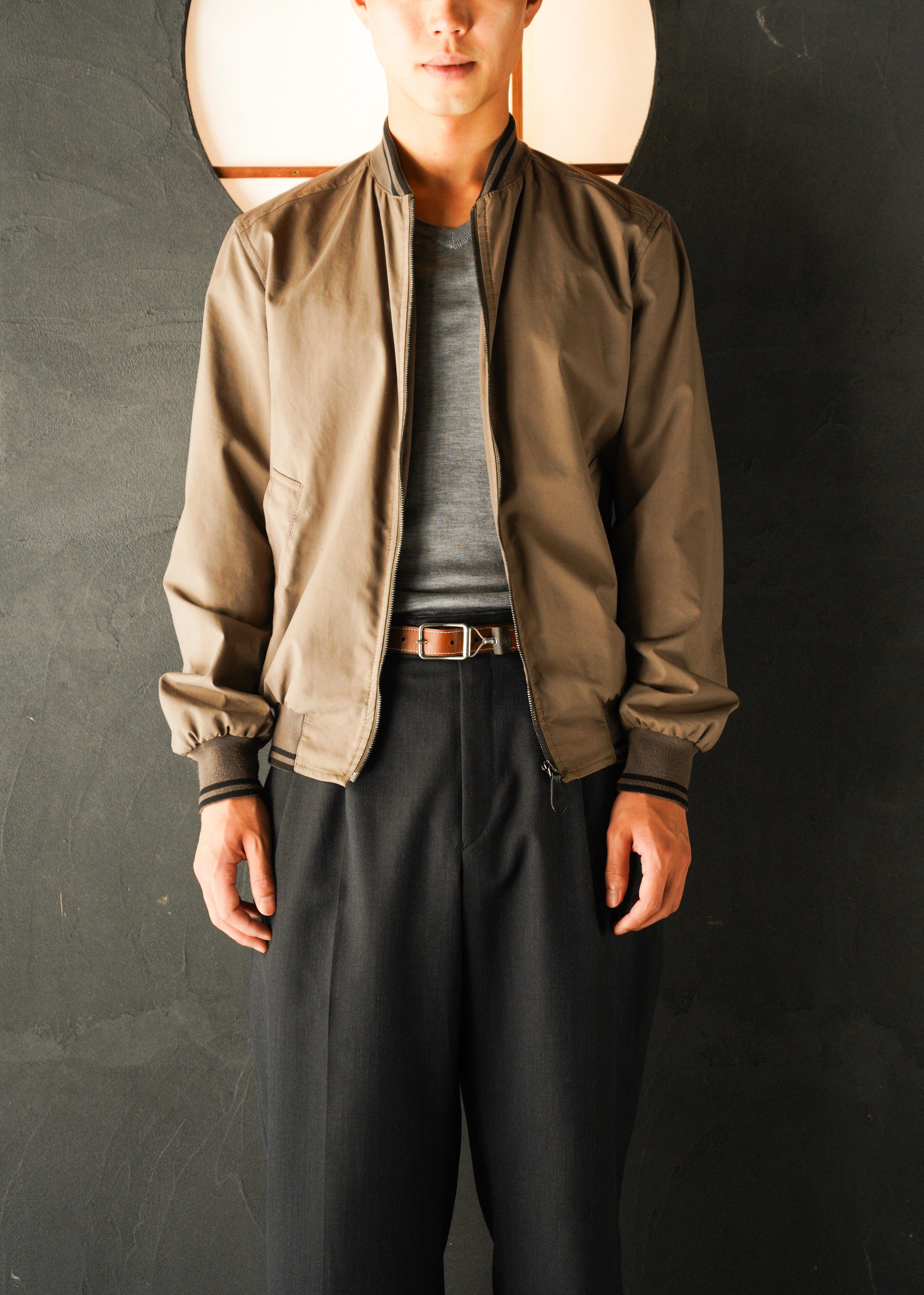 PRADA 2010 zip up nylon blend cotton blouson