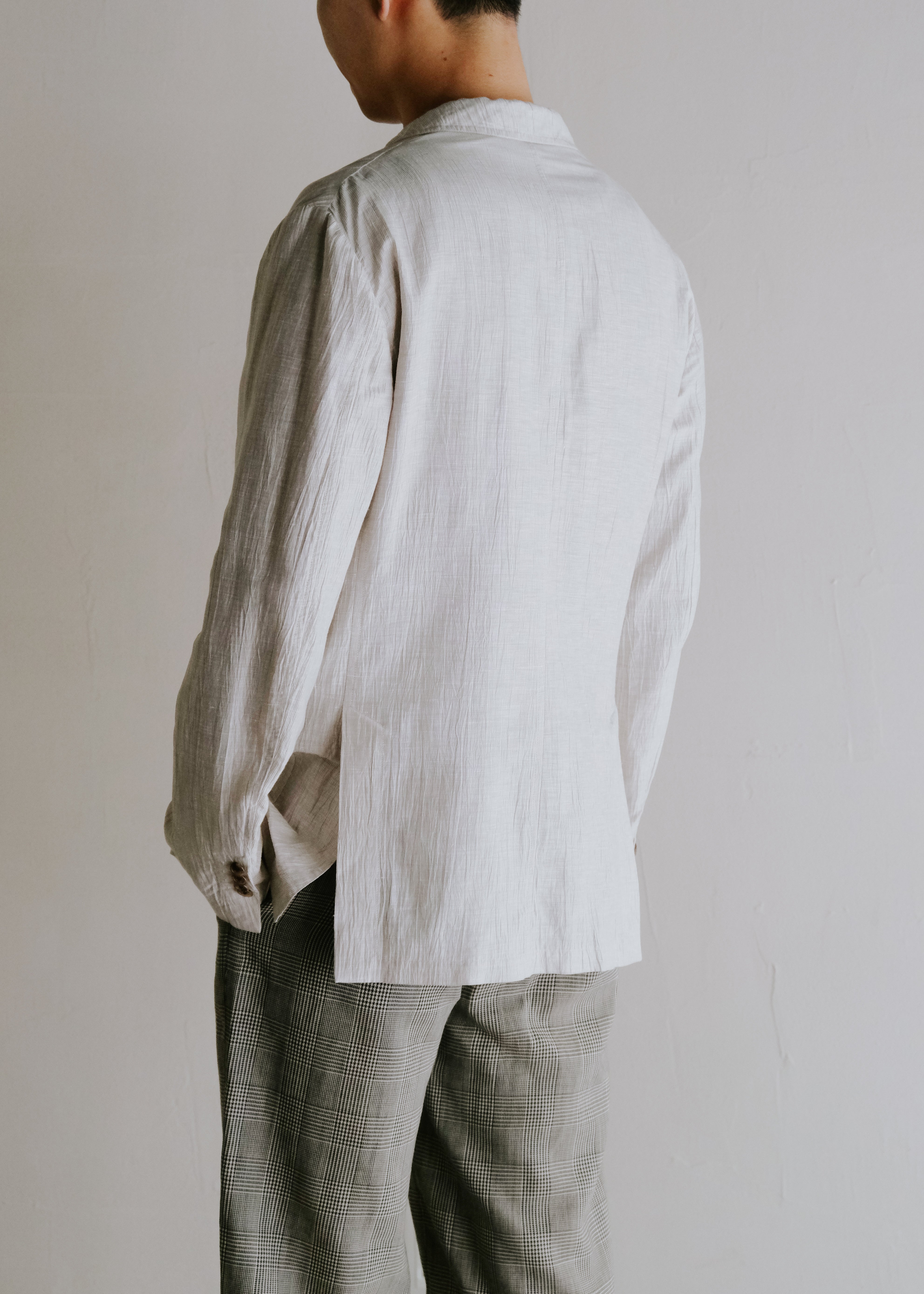 10's- HERMÈS ripple textured 3B tailored jacket