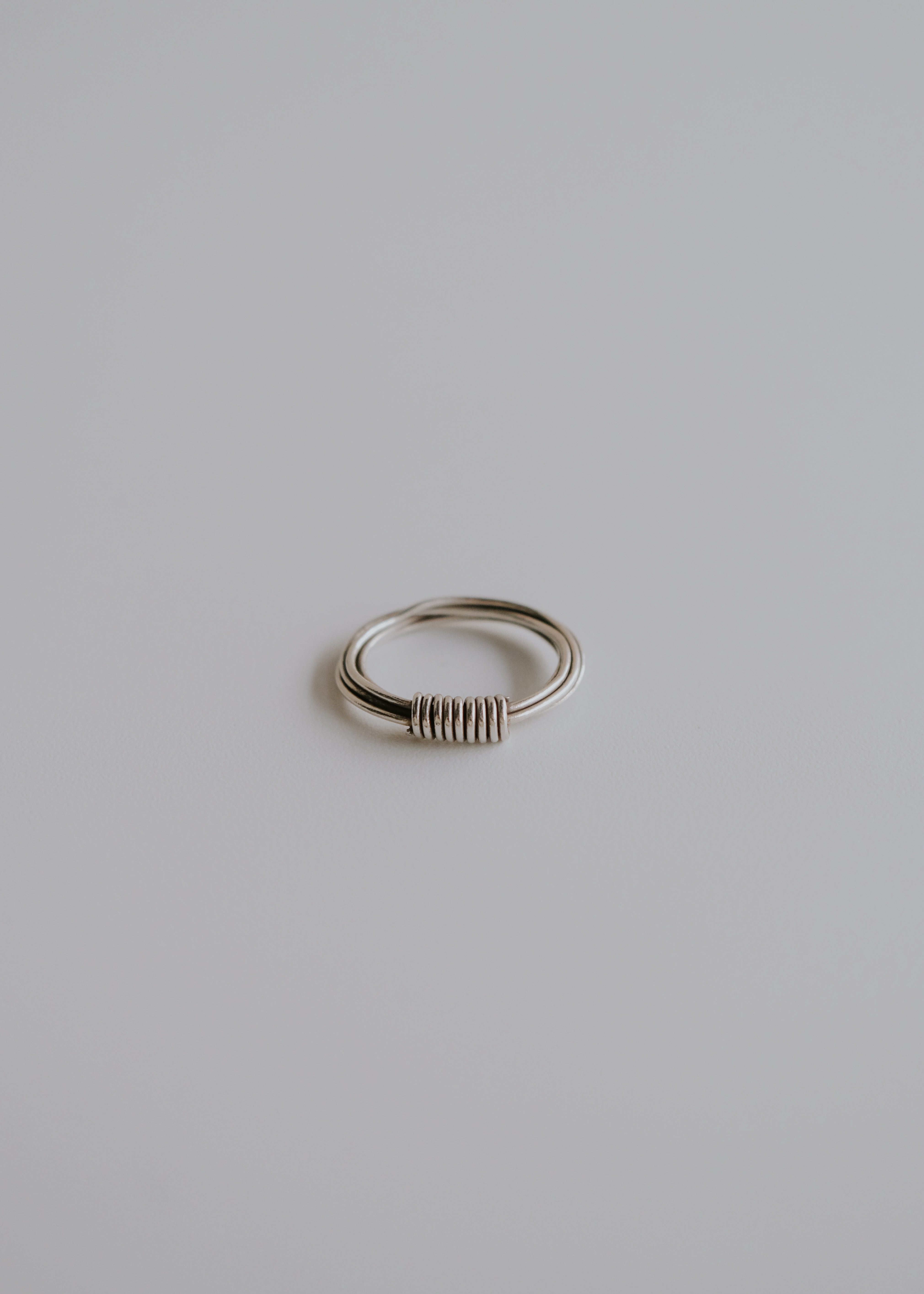 Karen silver spiral wire wrap ring