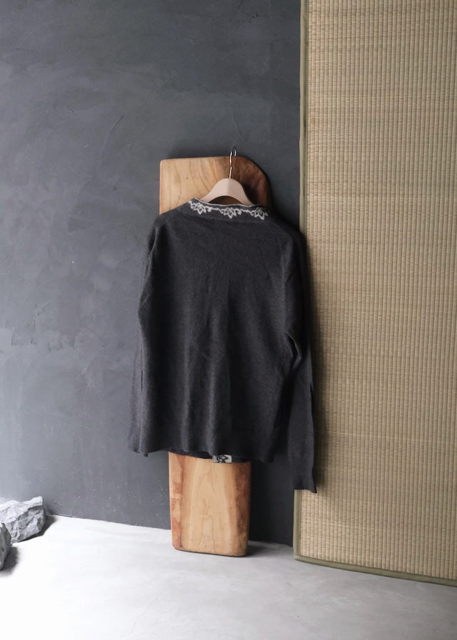 Y's for men 04AW pattern collar wool cardigan