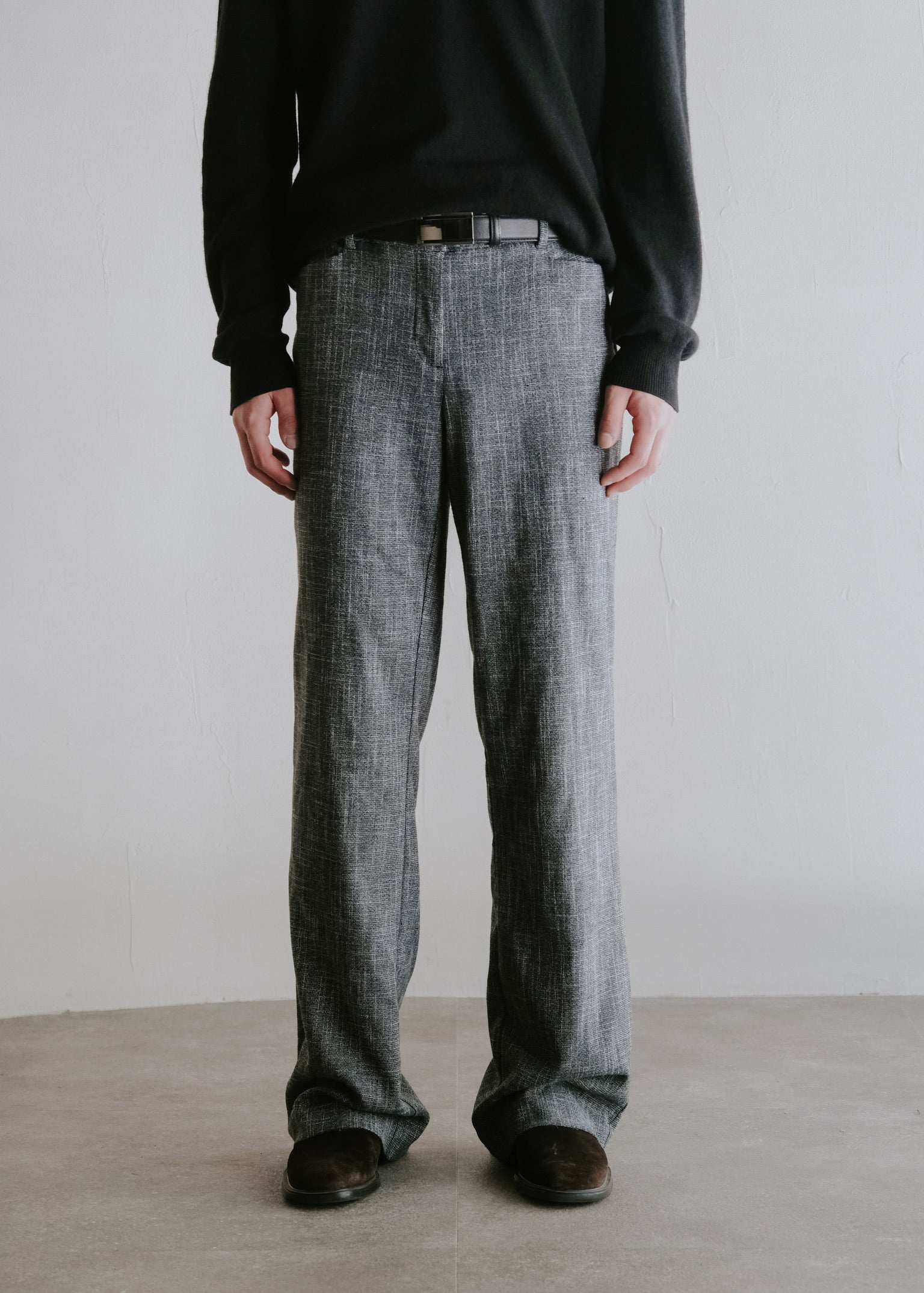 boot cut wide neppy slacks